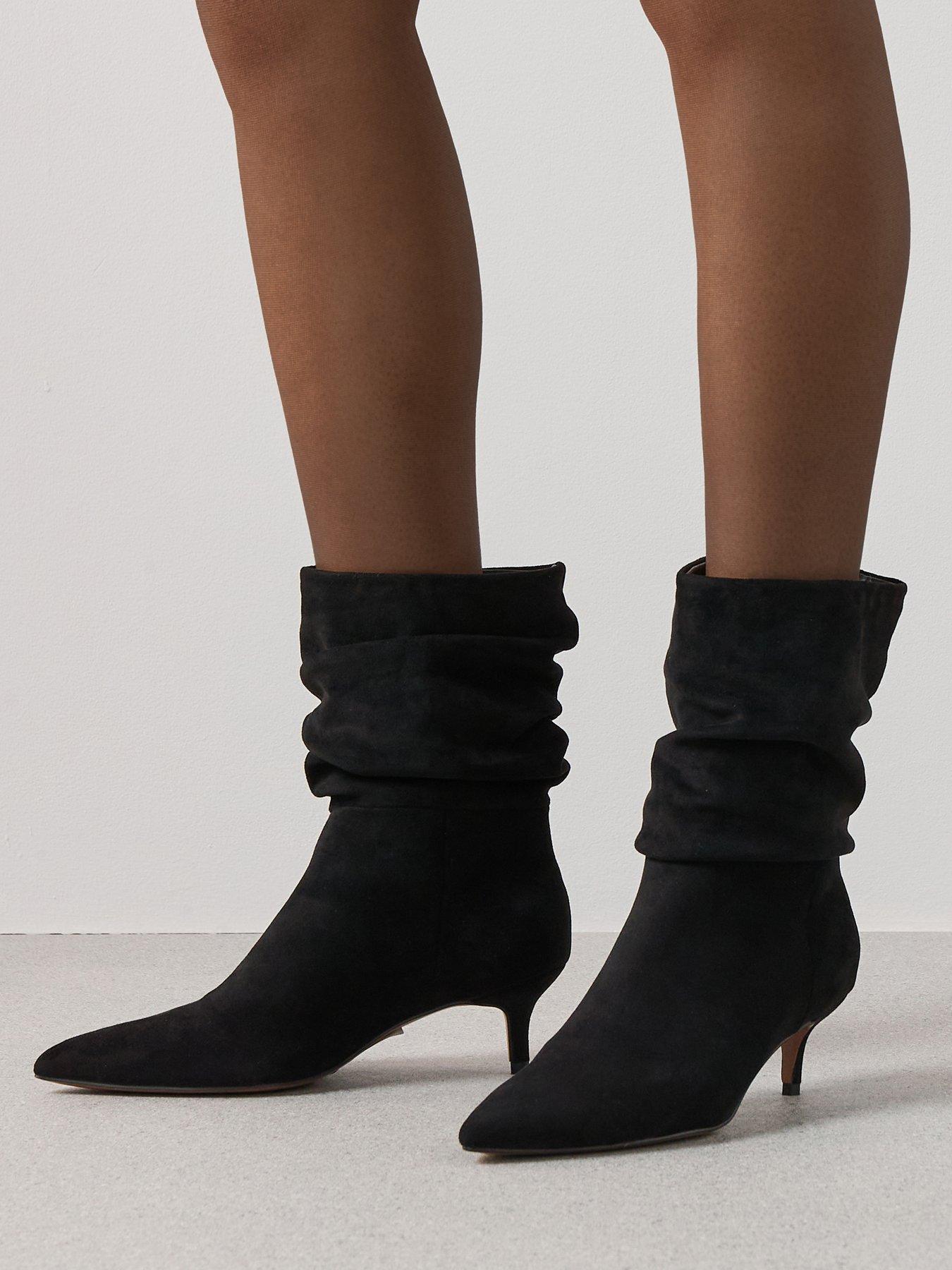 The Very Collection Slouch Calf Boot - Black