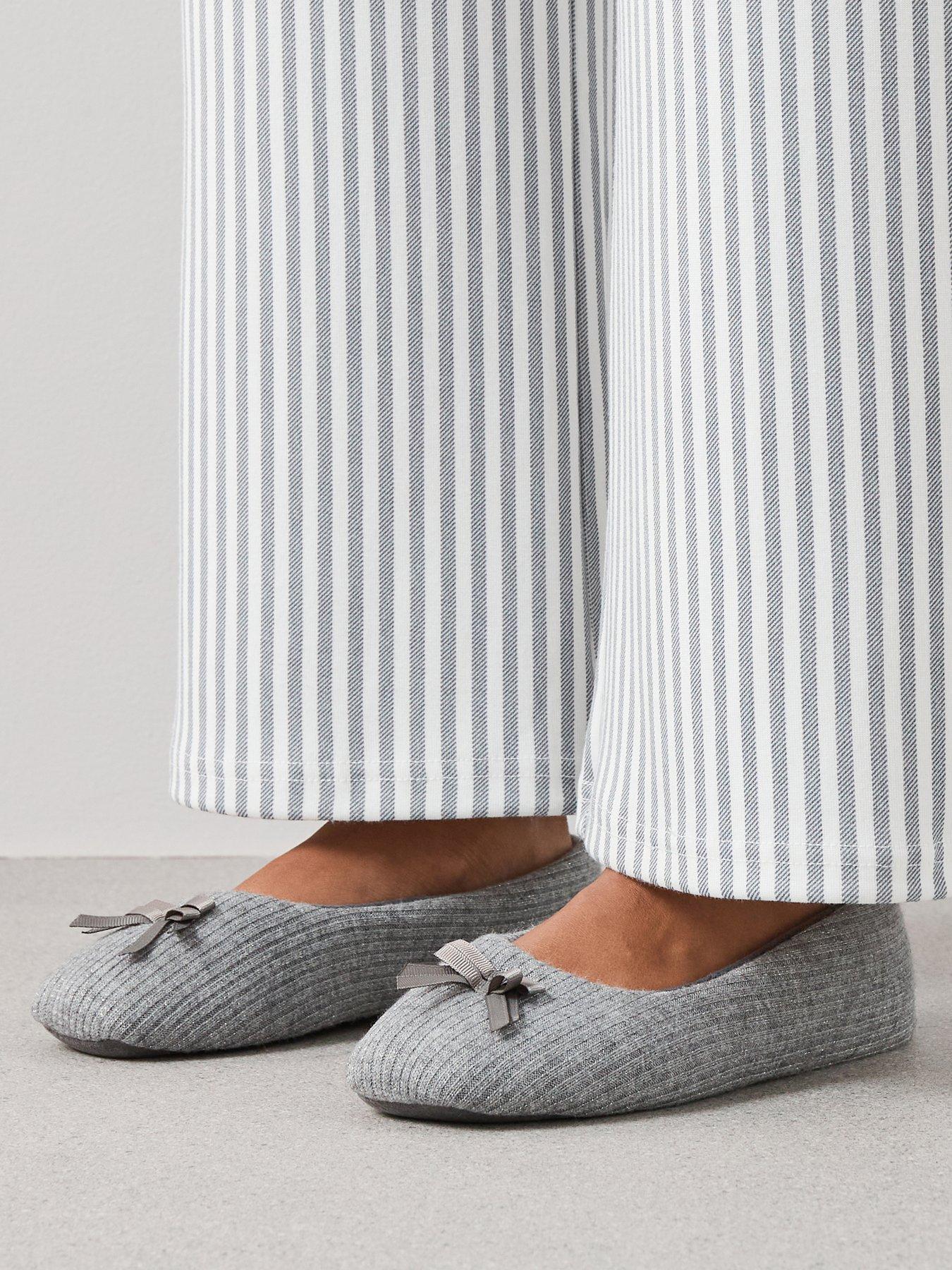 V by Very Textured Ballerina Slipper - Grey