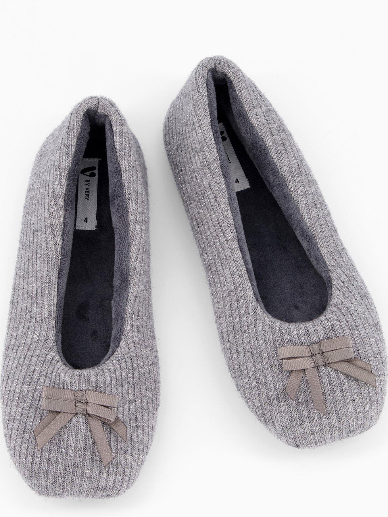 Image 4 of 7 of V by Very Textured Ballerina Slipper - Grey