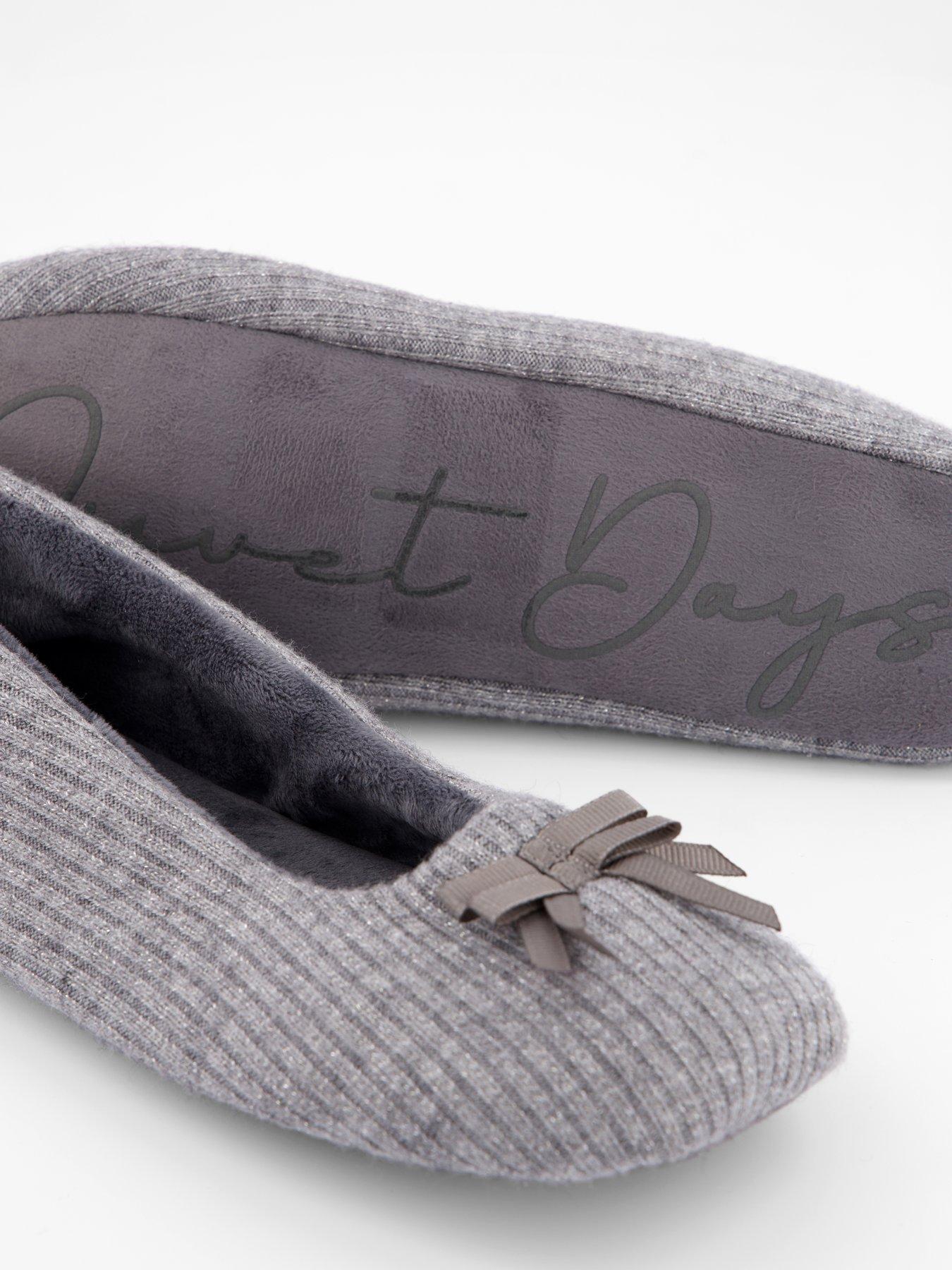 Image 6 of 7 of V by Very Textured Ballerina Slipper - Grey