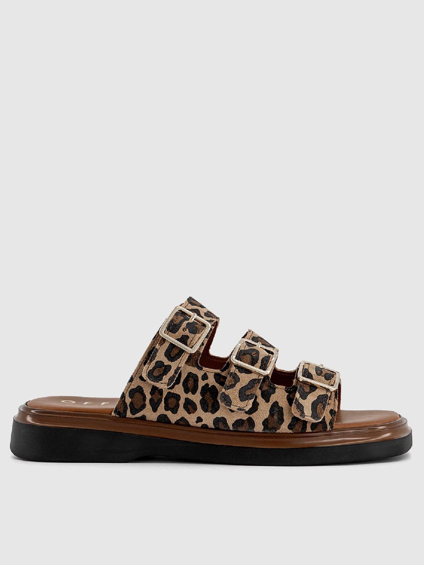 Image 1 of 3 of OFFICE Savana Triple Strap Sandals - Leopard