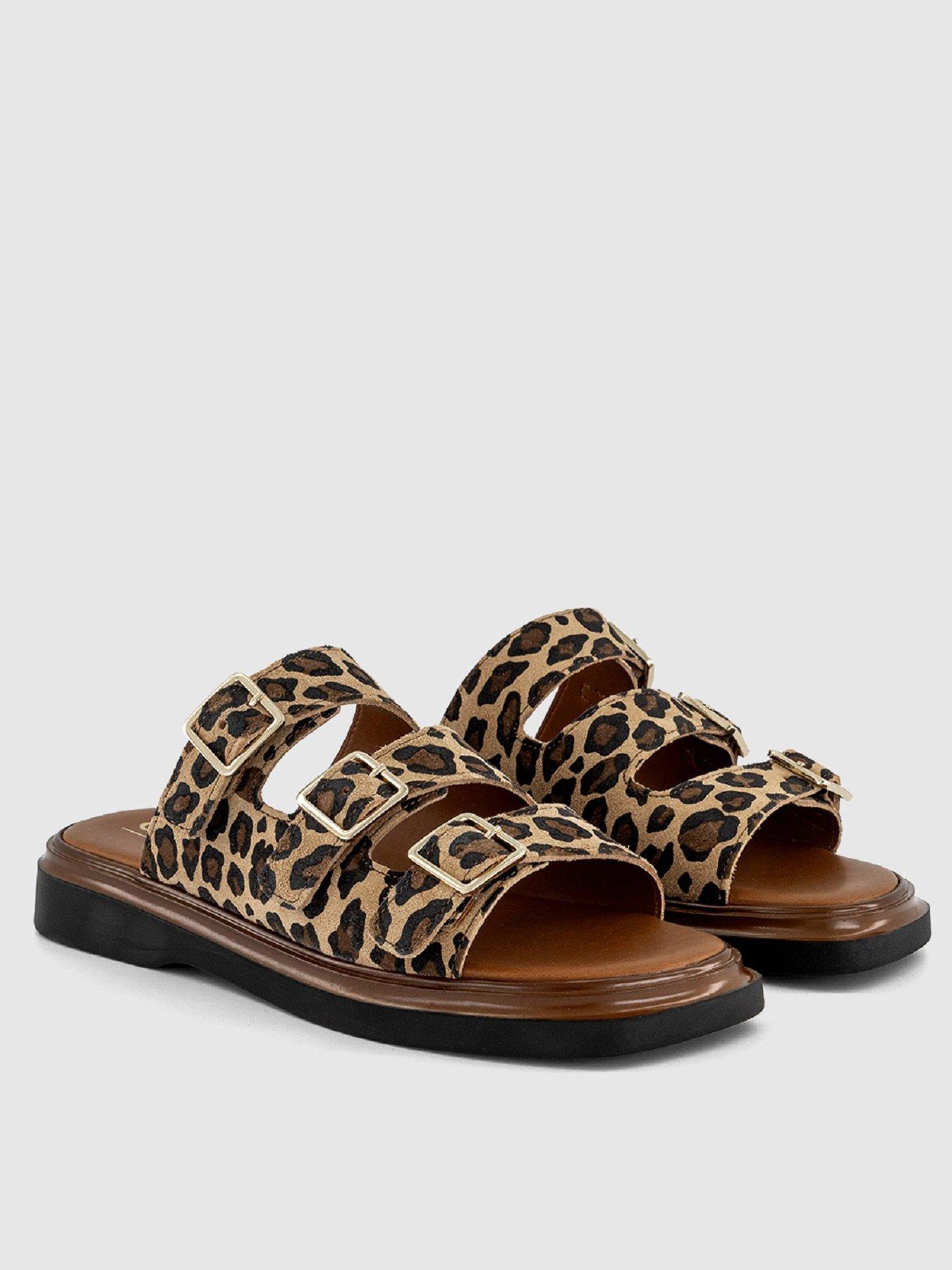 Image 2 of 3 of OFFICE Savana Triple Strap Sandals - Leopard