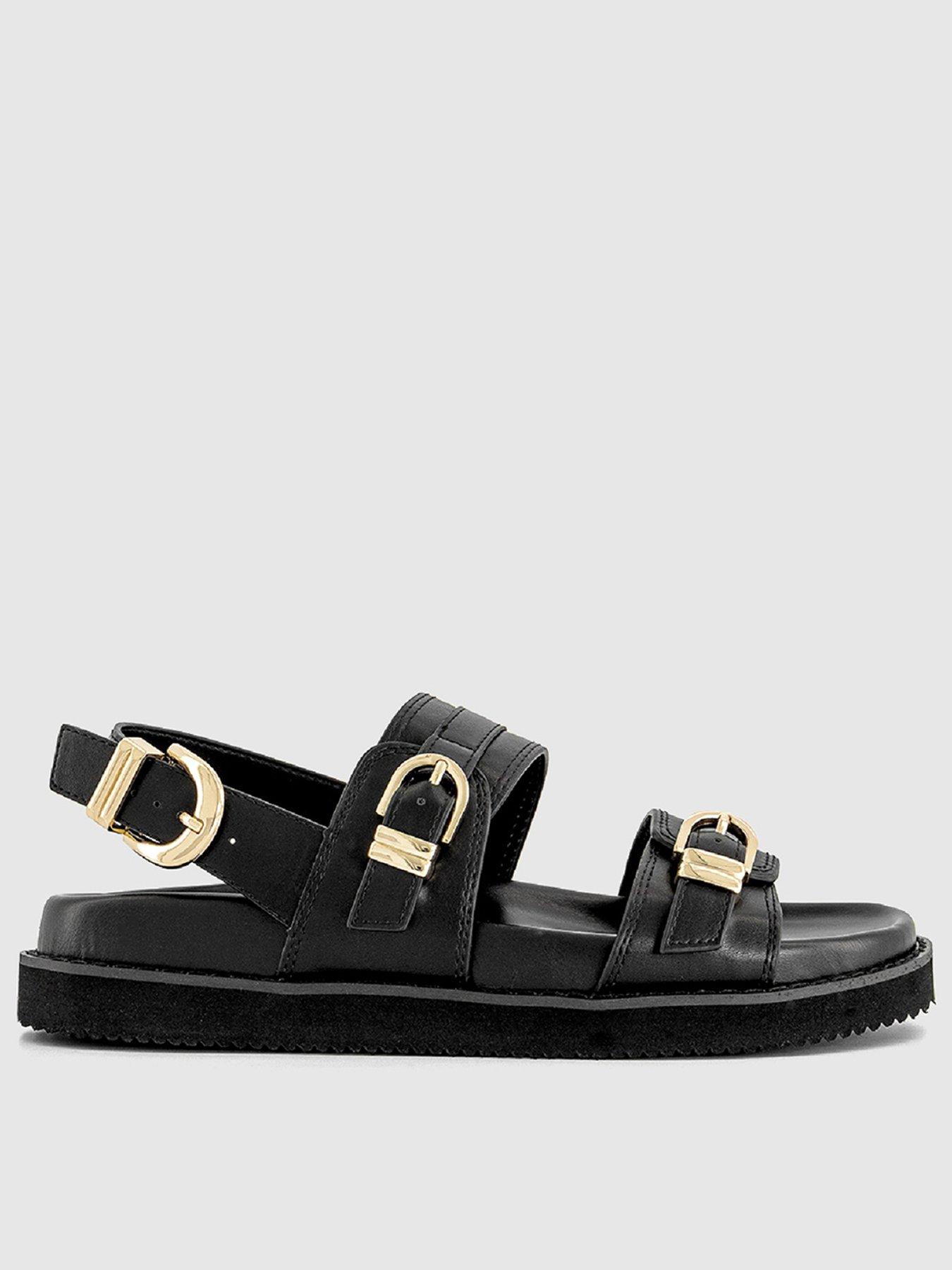 Image 1 of 4 of OFFICE Samira Buckle Sandals - Black