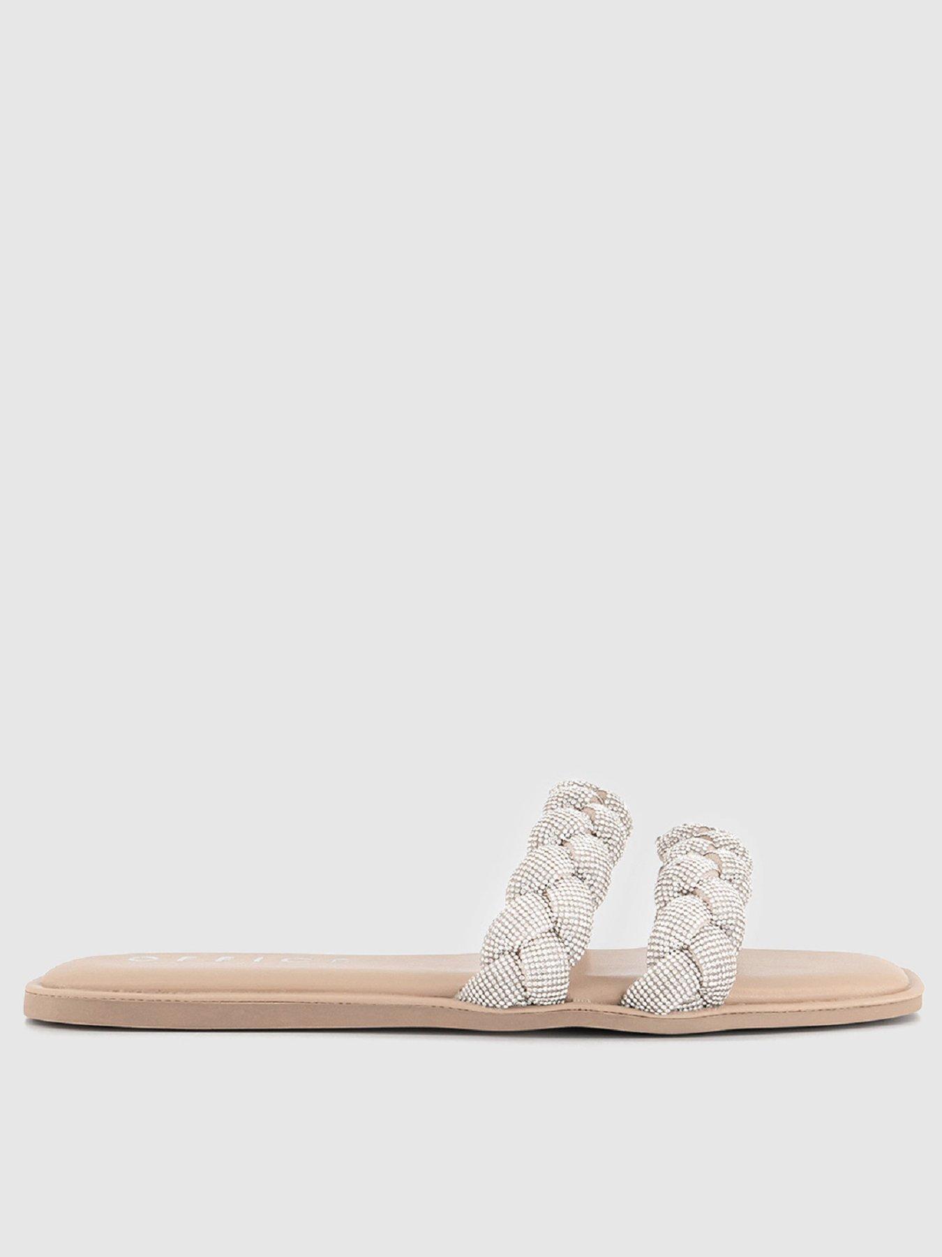 Image 1 of 3 of OFFICE Secretly Embellished Sandals - Silver