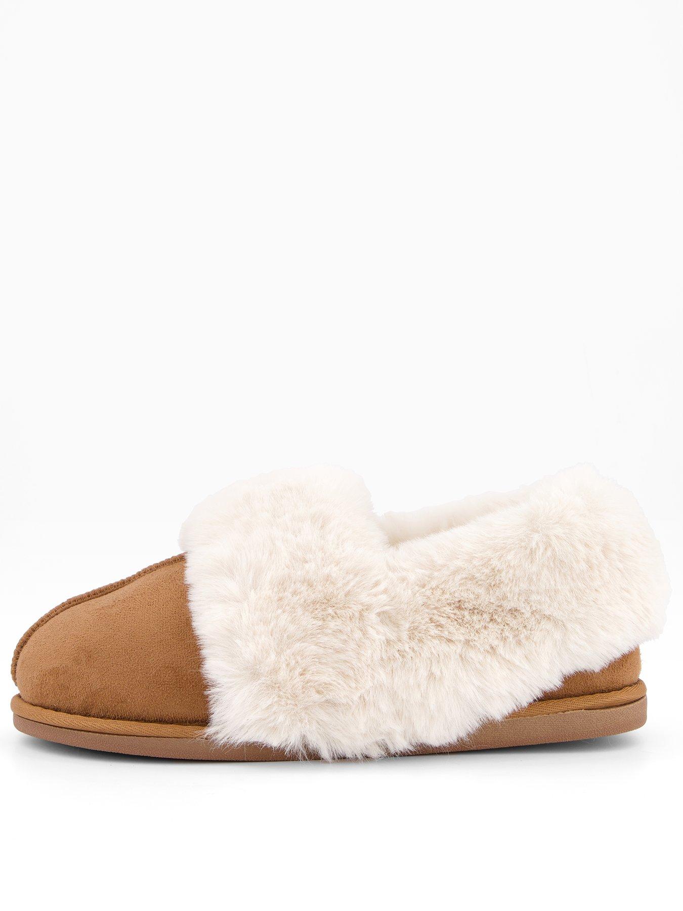 Image 2 of 7 of The Very Collection Chestnut Faux Fur Slipper - Brown