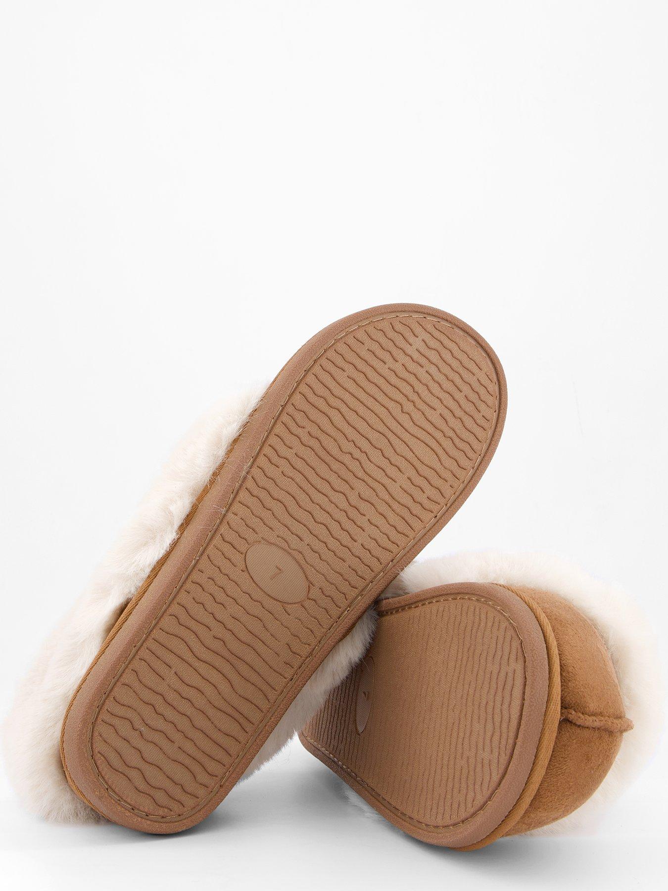 Image 5 of 7 of The Very Collection Chestnut Faux Fur Slipper - Brown