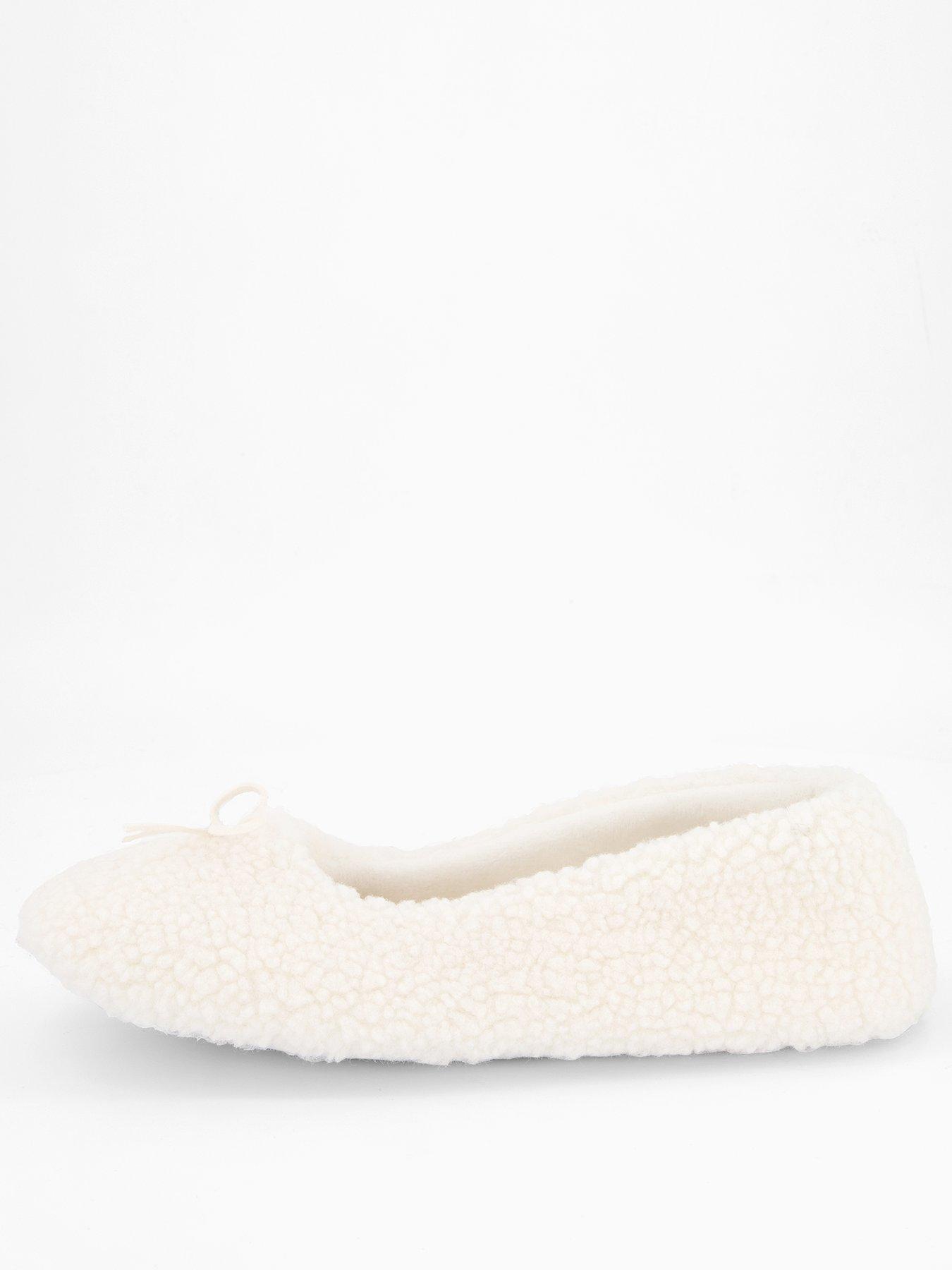 v-by-very-borg-ballerina-slipper-creamstillFront