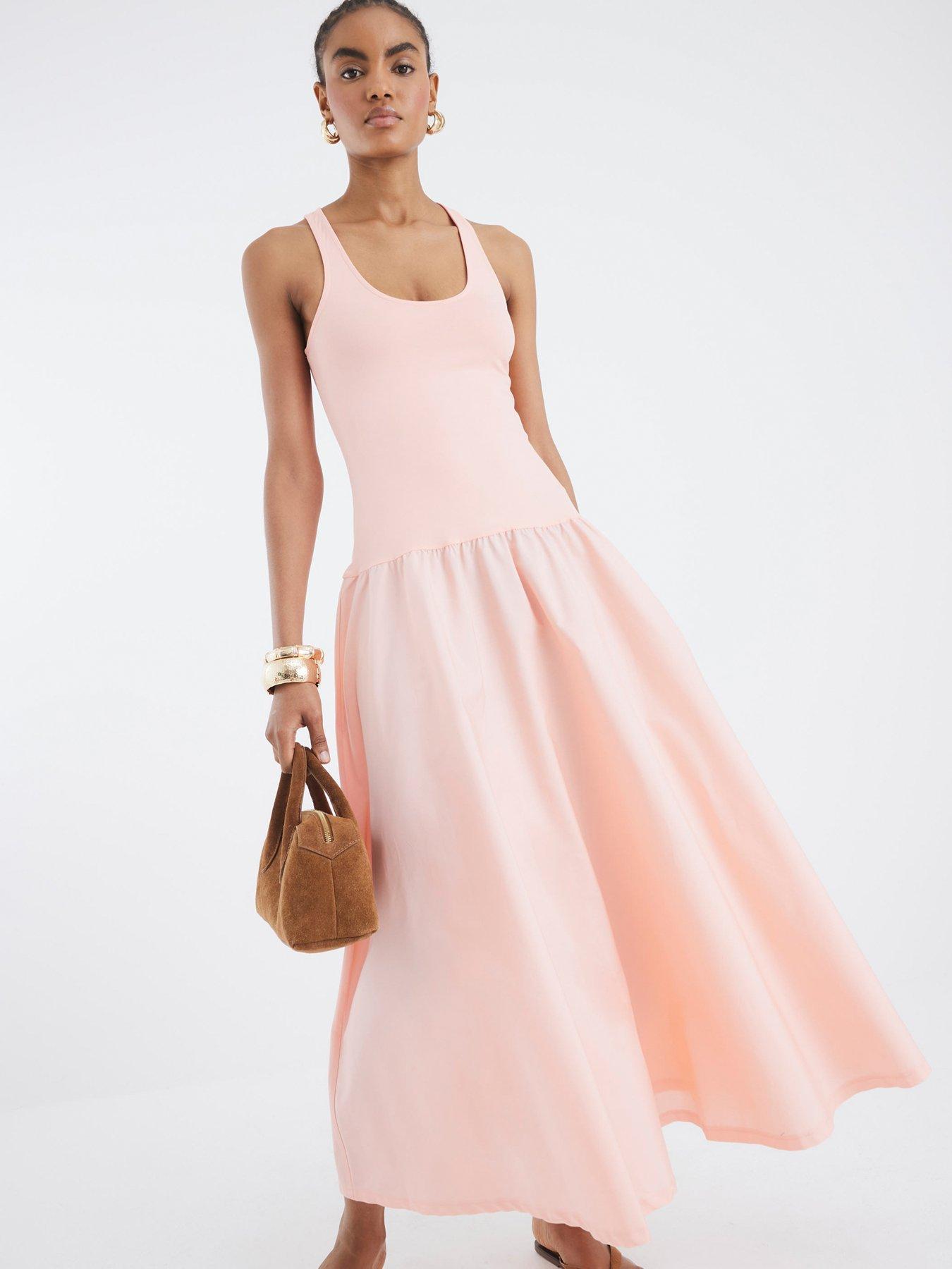 river-island-scoop-poplin-mix-dress-pinkback