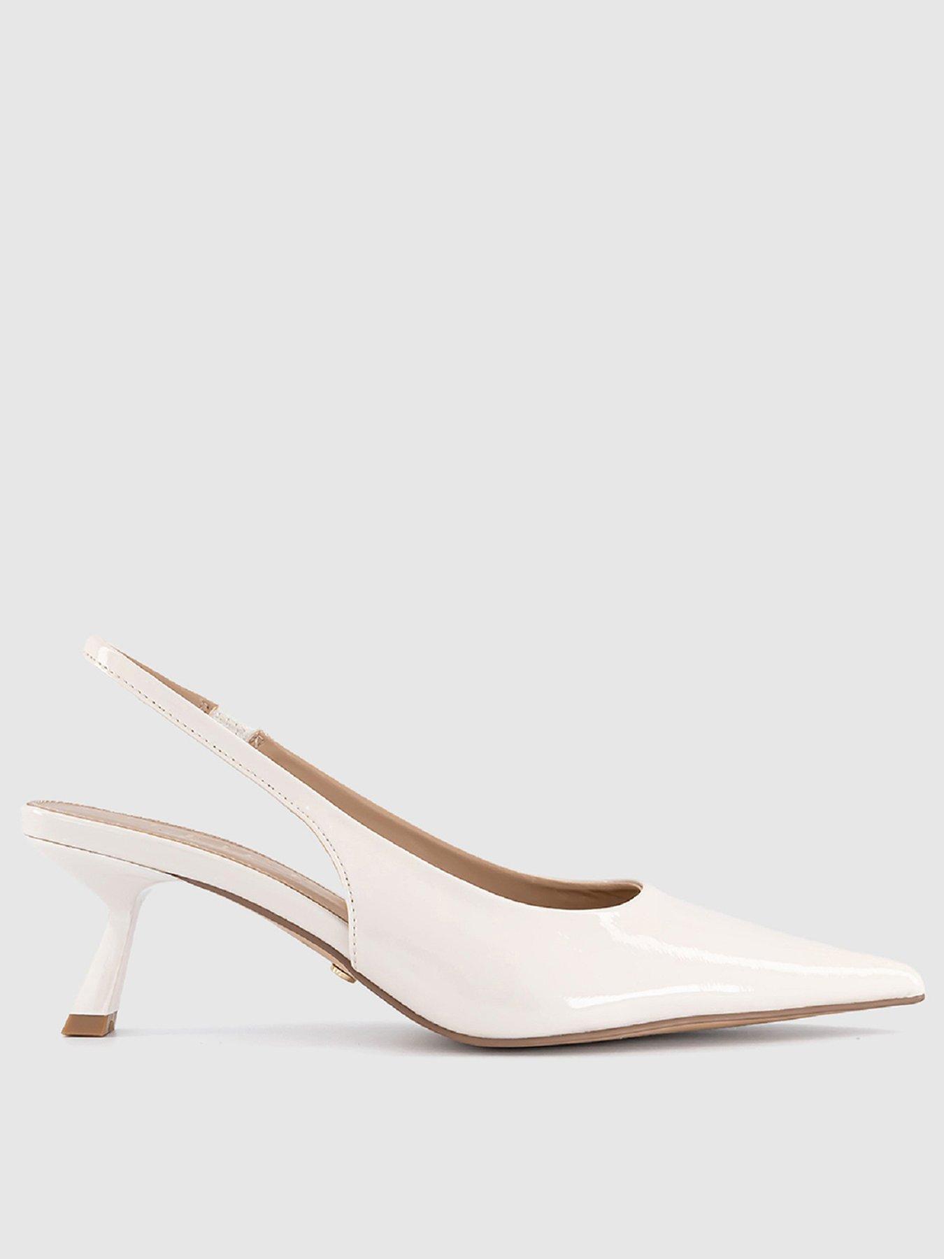 undefined Million Dollar Slingback Kitten Heels - Cream