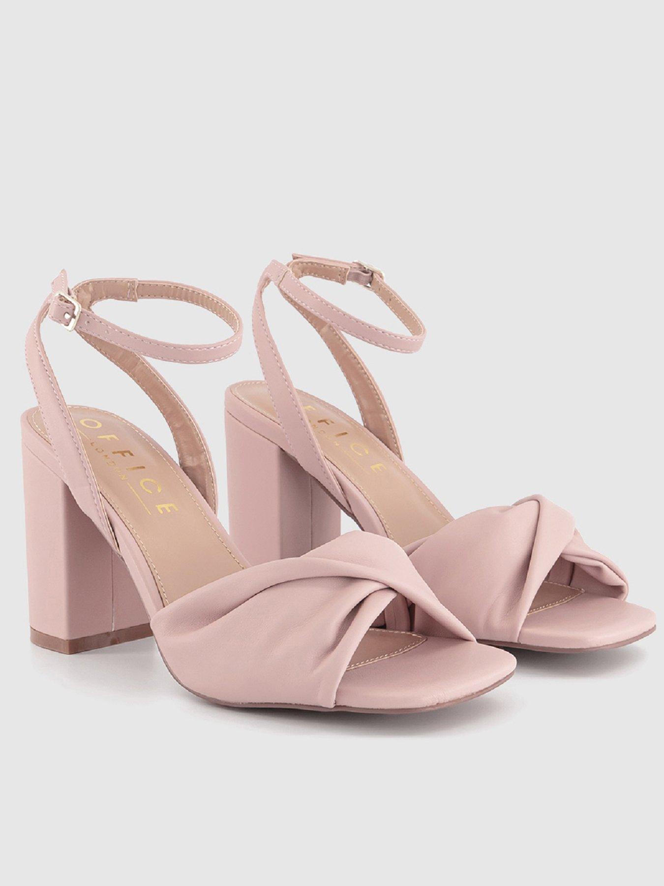 office-hallow-block-heels-pinkoutfit