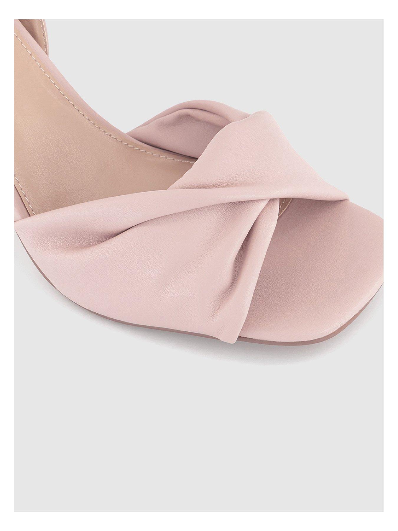 office-hallow-block-heels-pinkdetail