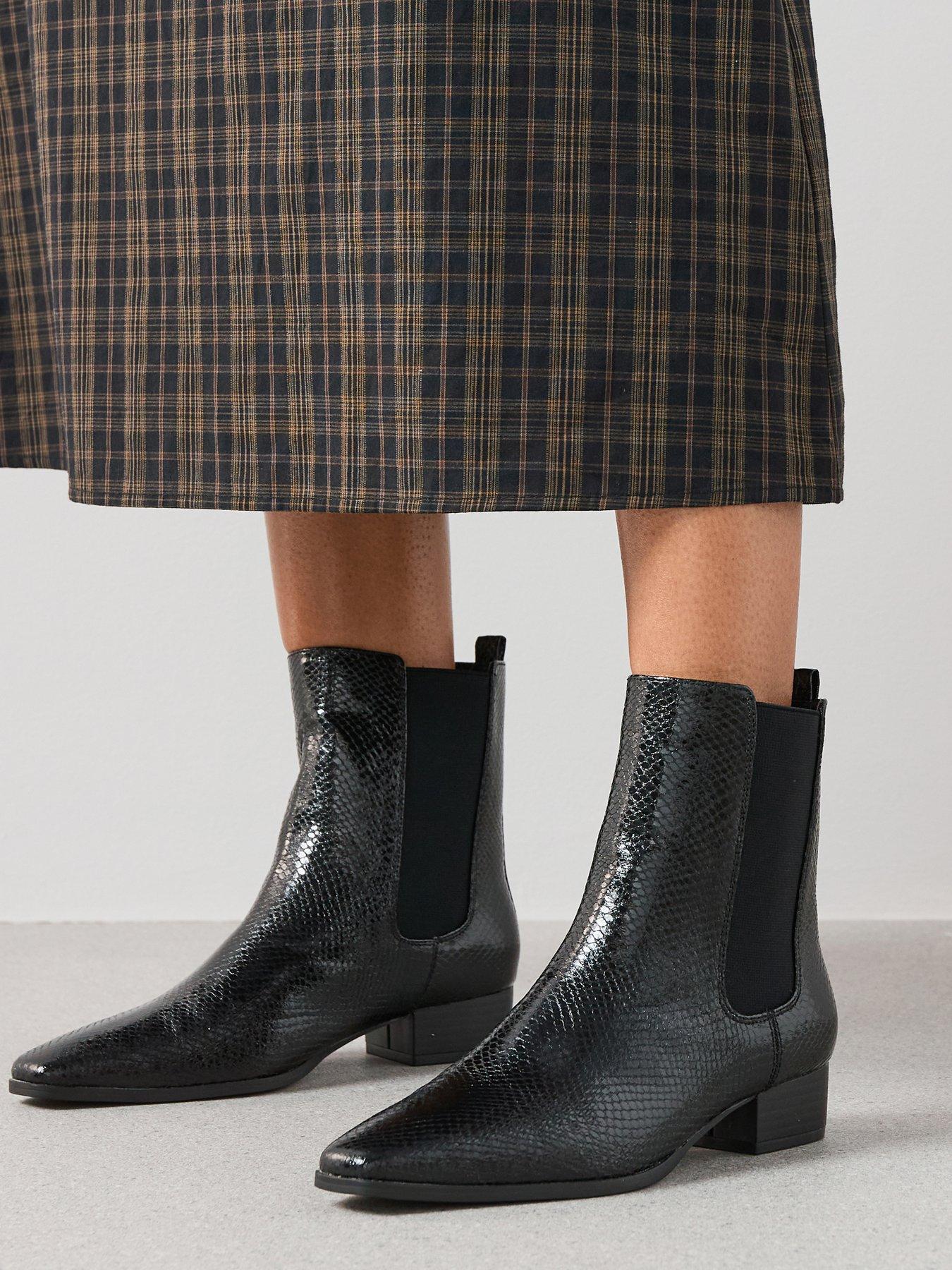 Image 1 of 7 of The Very Collection Lizard Effect Western Boot