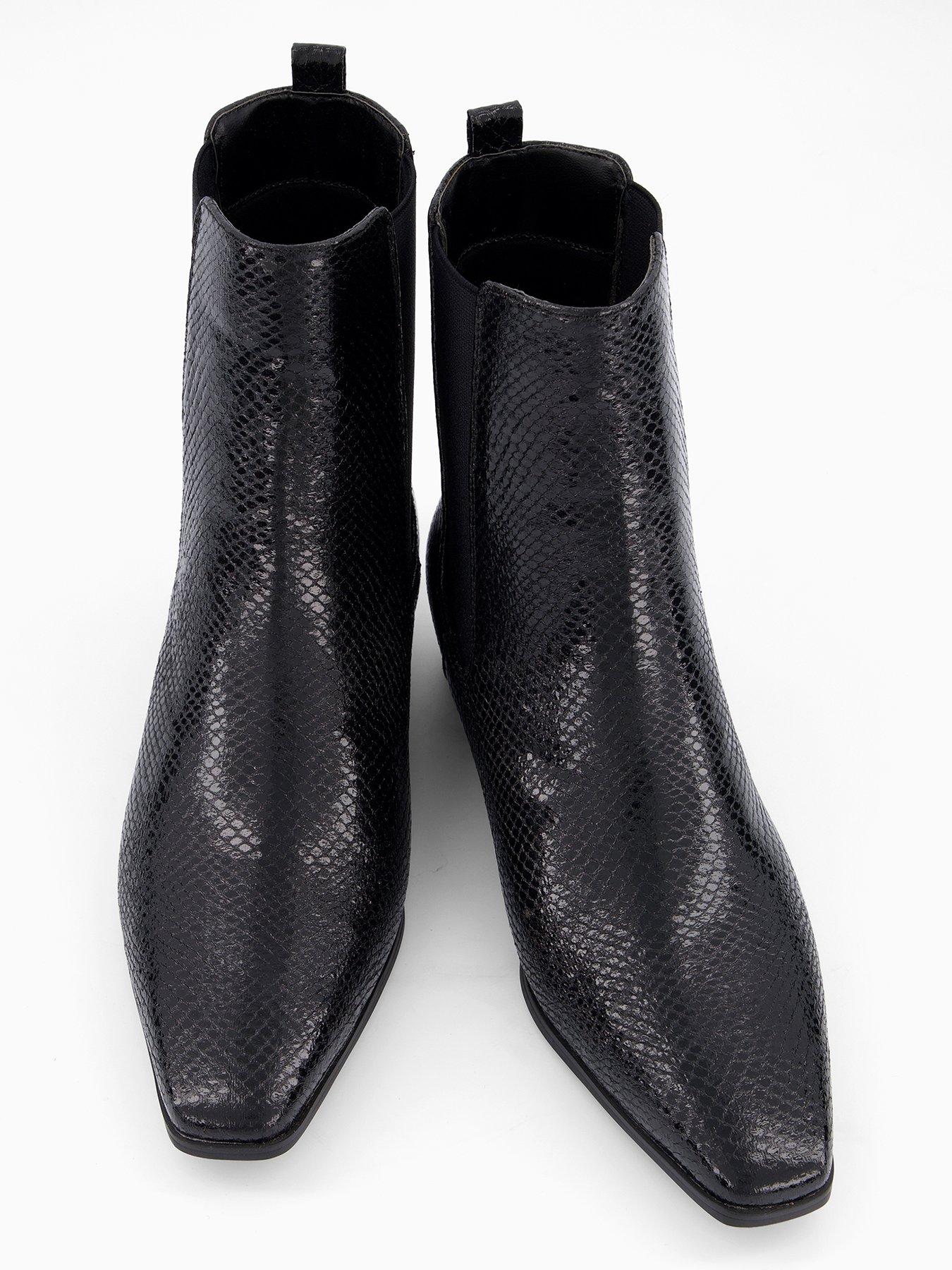 Image 4 of 7 of The Very Collection Lizard Effect Western Boot