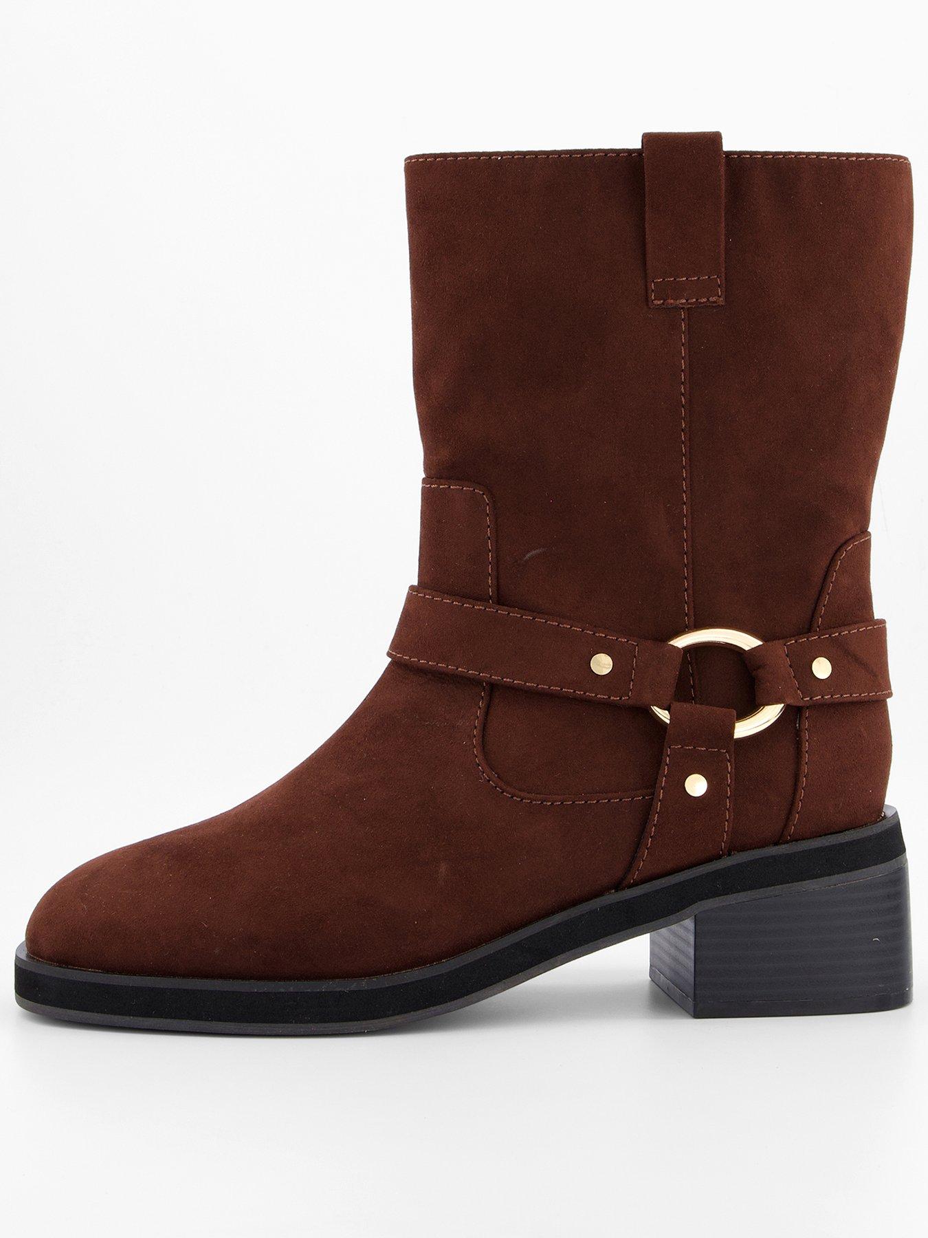 Image 2 of 7 of The Very Collection Biker Calf Boot - Brown