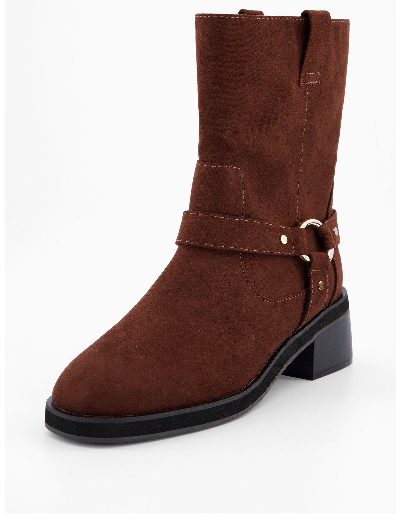 Image 3 of 7 of The Very Collection Biker Calf Boot - Brown