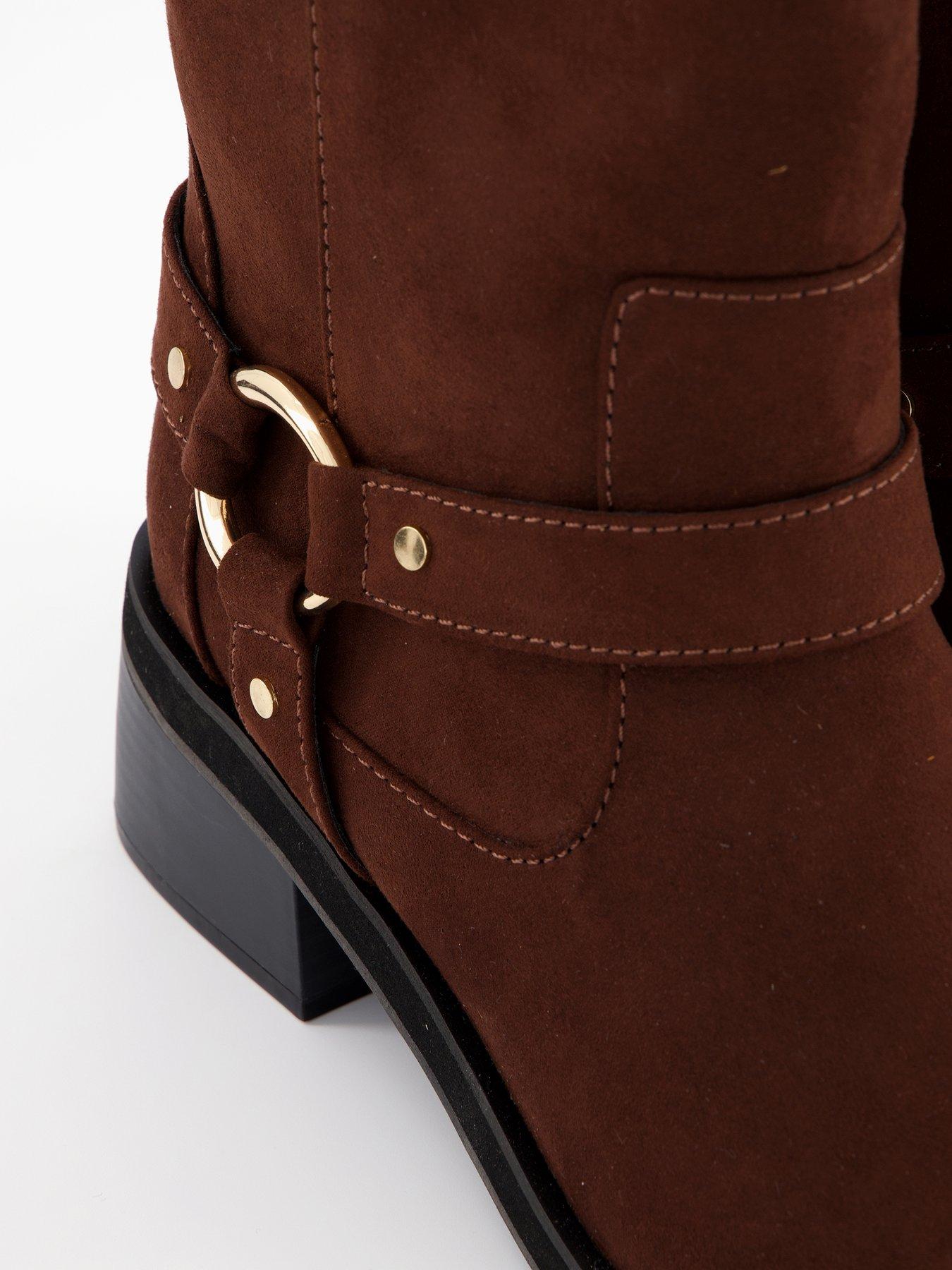 Image 6 of 7 of The Very Collection Biker Calf Boot - Brown