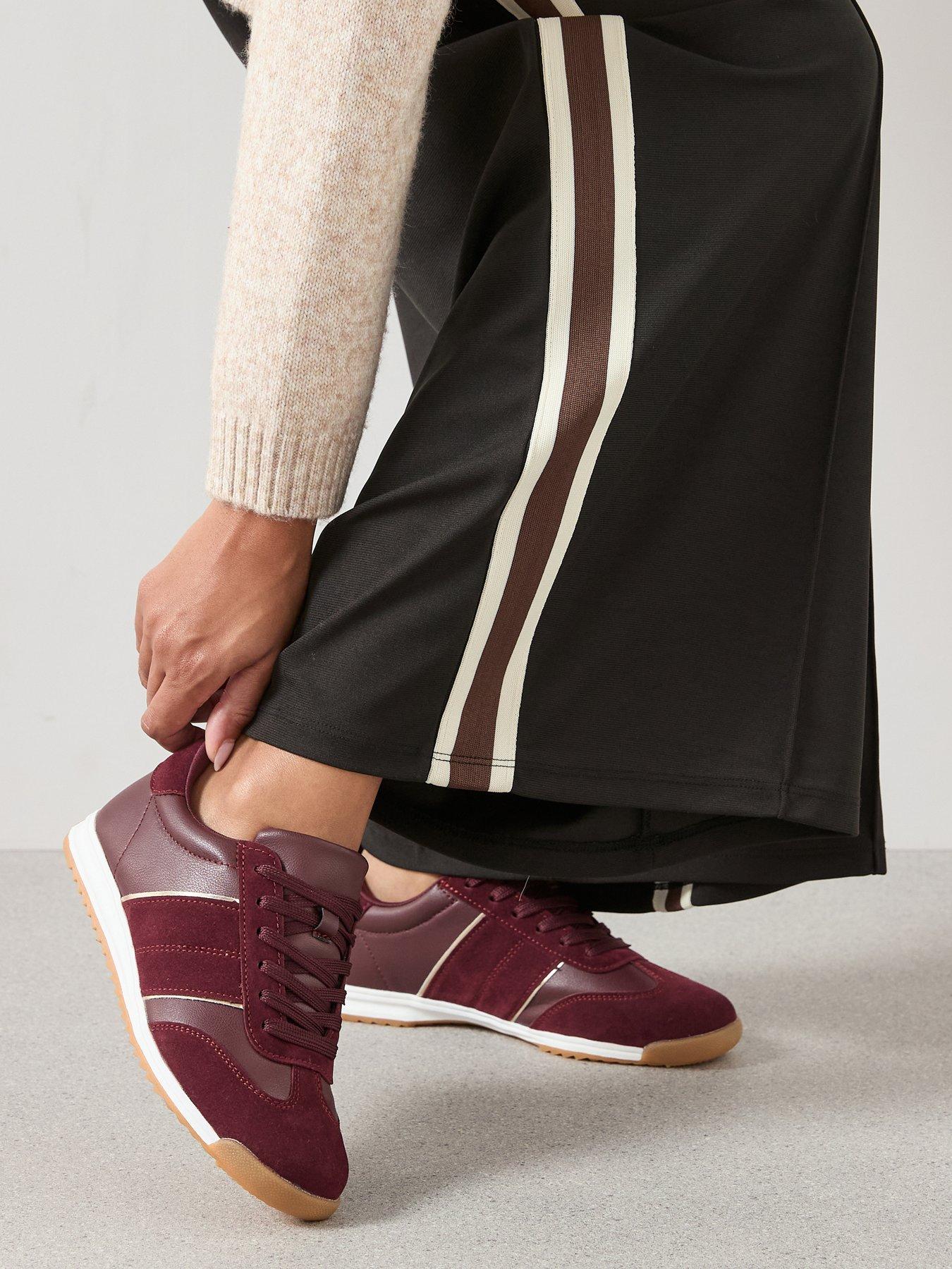 Image 1 of 7 of The Very Collection Burgundy&nbsp;Trainers