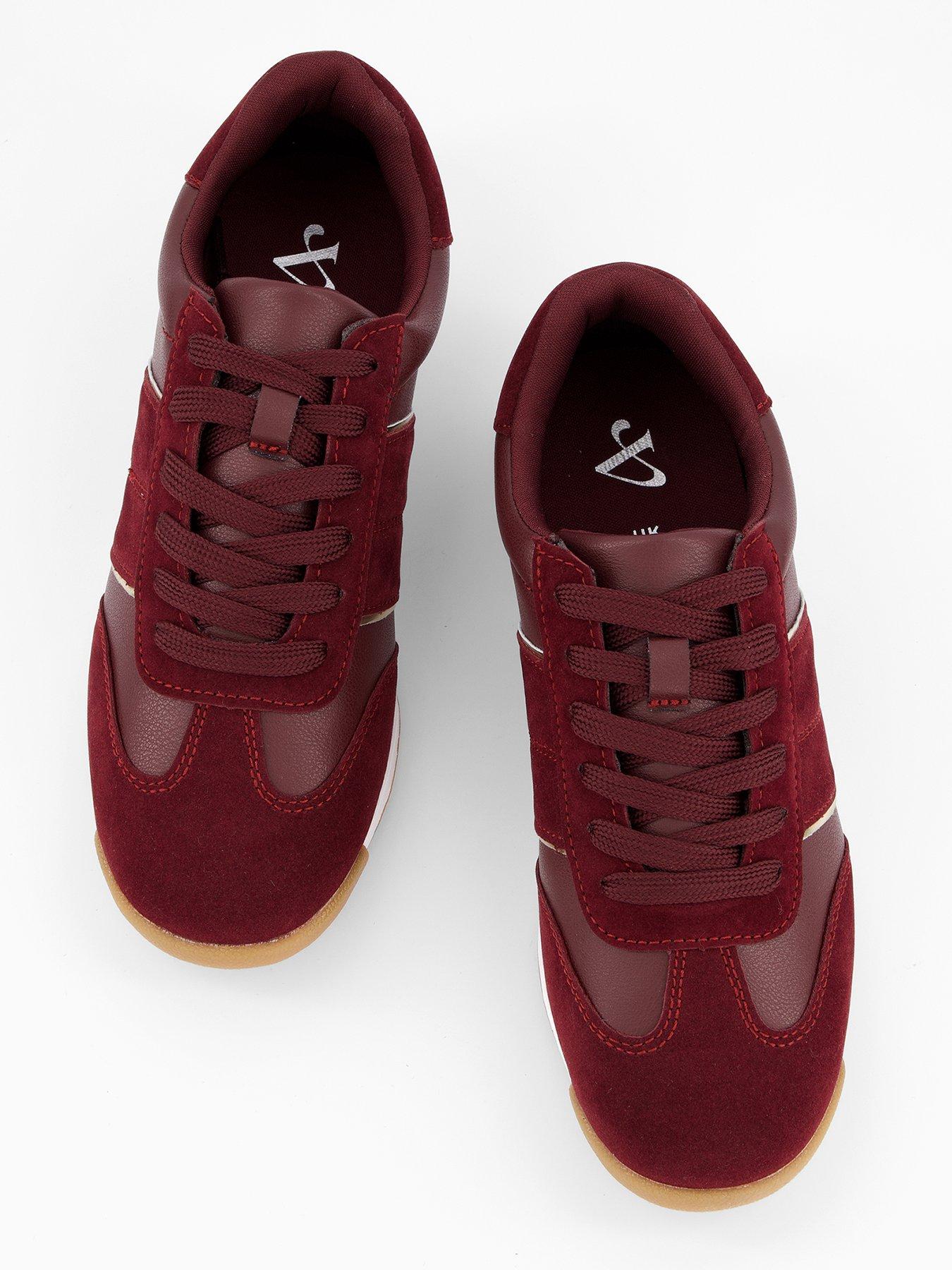 Image 4 of 7 of The Very Collection Burgundy&nbsp;Trainers