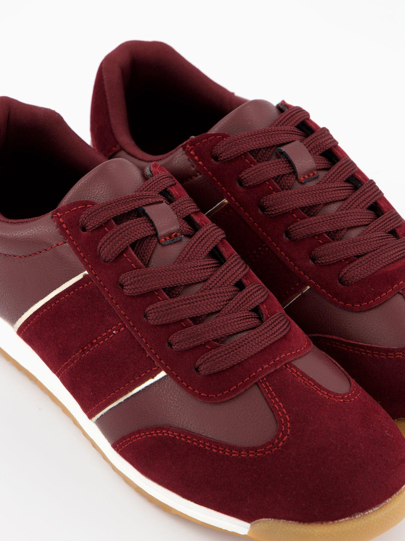 Image 6 of 7 of The Very Collection Burgundy&nbsp;Trainers