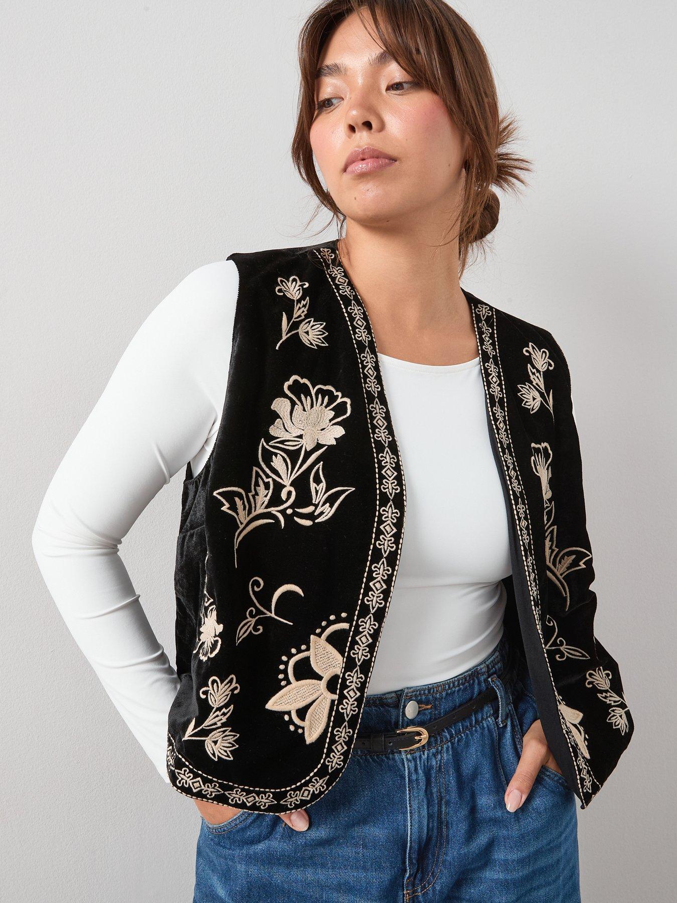 v-by-very-curve-embroidered-velvet-waistcoat-black