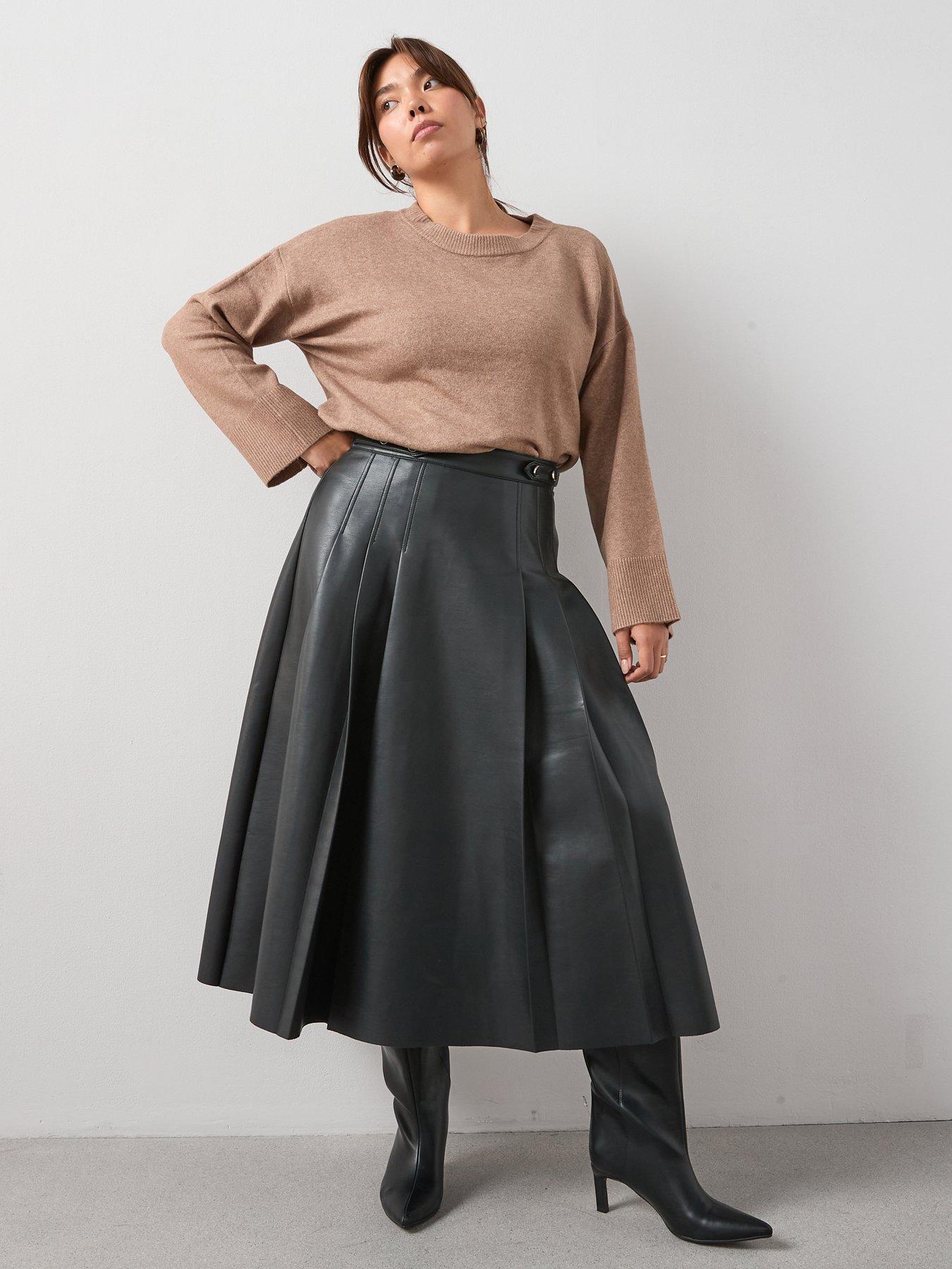 v-by-very-curve-pu-pleated-midi-skirt-blackback