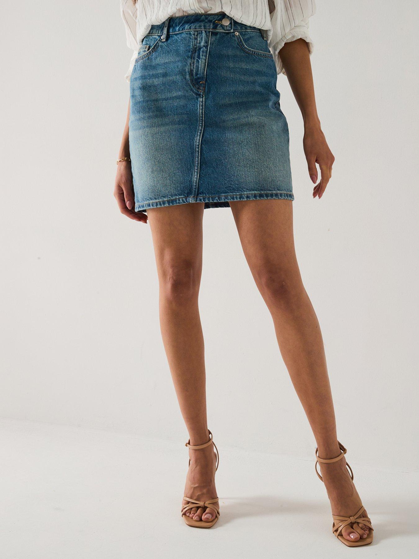 v-by-very-wrap-front-mini-skirt-mid-wash
