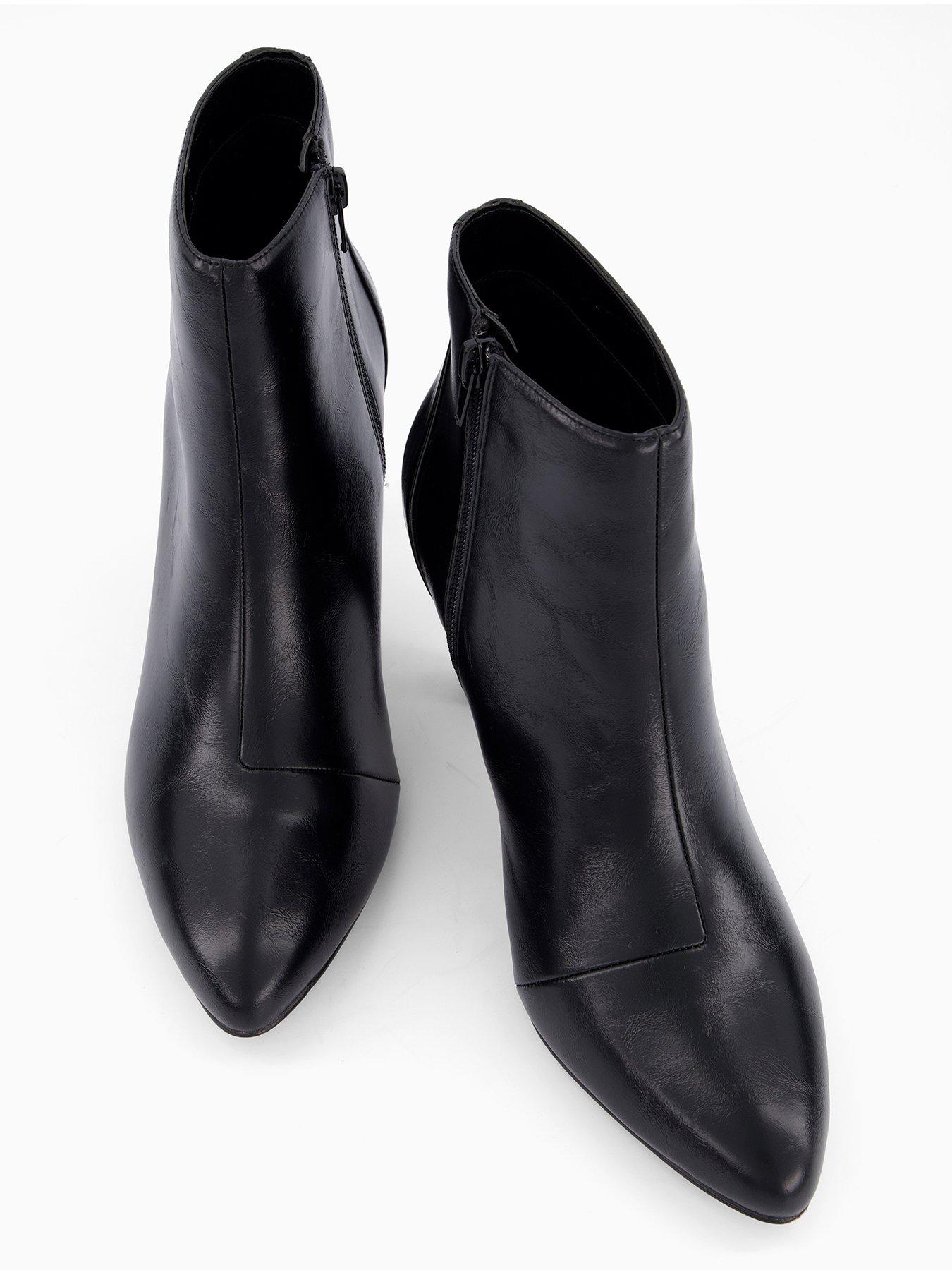 Image 4 of 7 of V by Very Round Toe Ankle Boot - Black