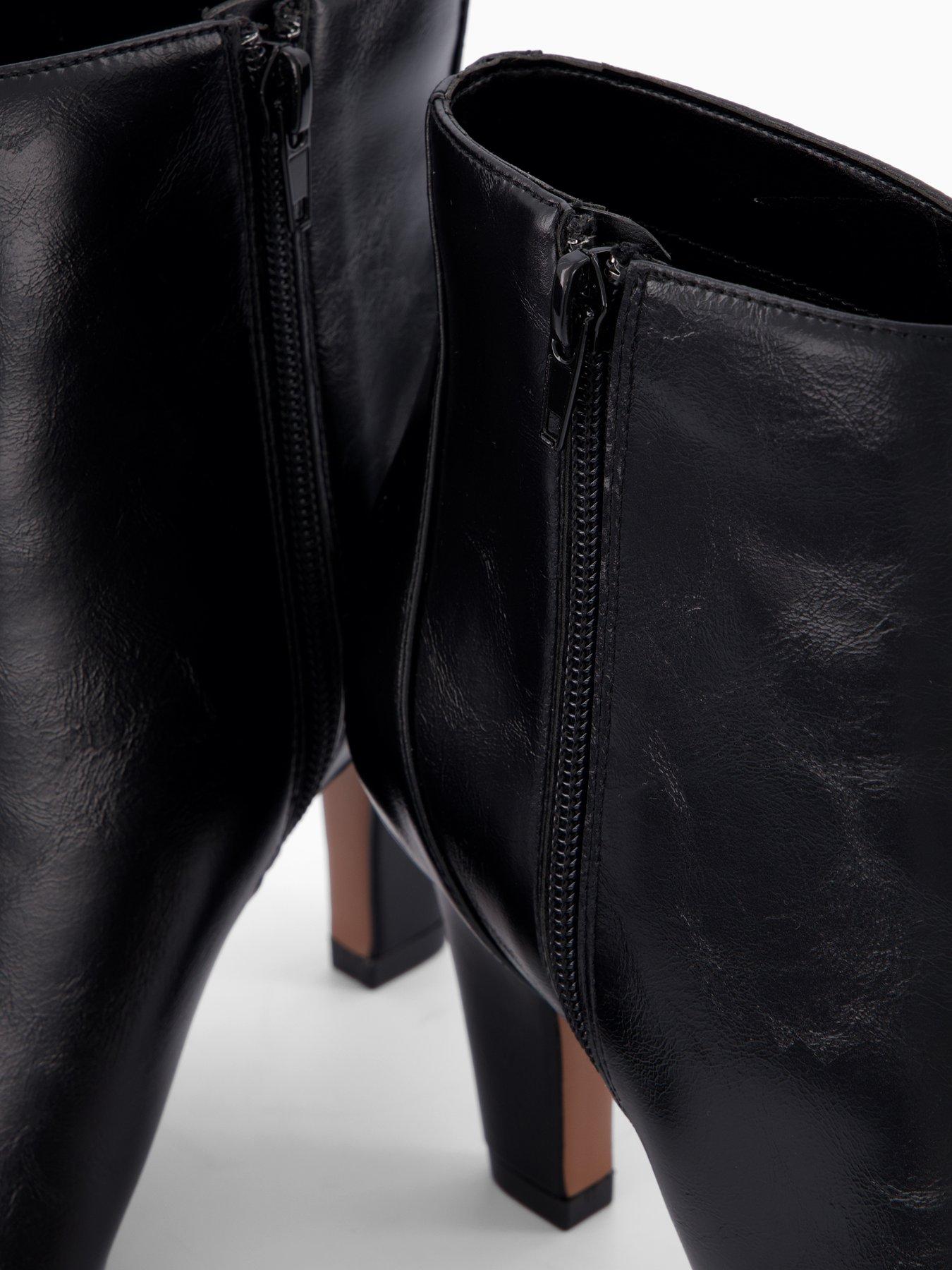 Image 6 of 7 of V by Very Round Toe Ankle Boot - Black