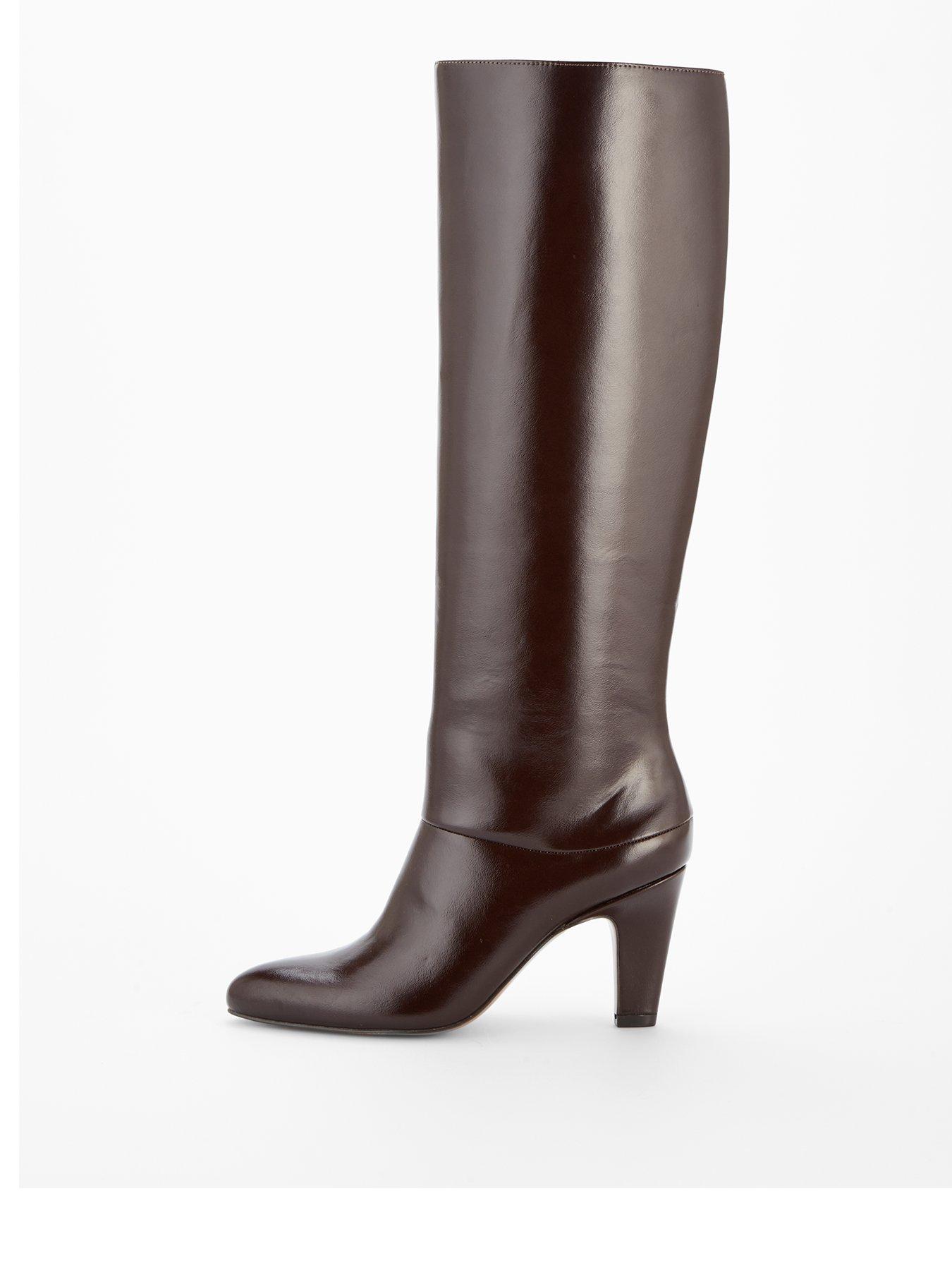 the-very-collection-block-heel-straight-leg-knee-boot-brownstillFront