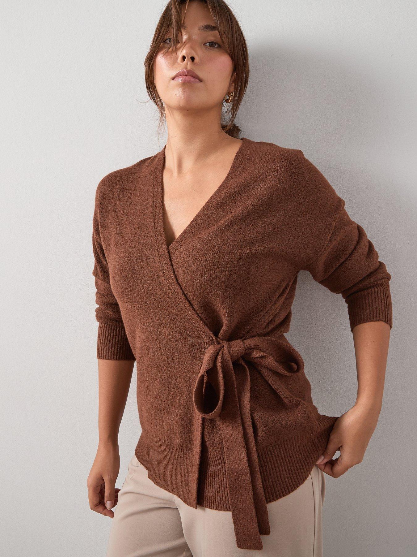 v-by-very-curve-cosy-yarn-longline-wrap-jumper-with-woolnbsp--brown
