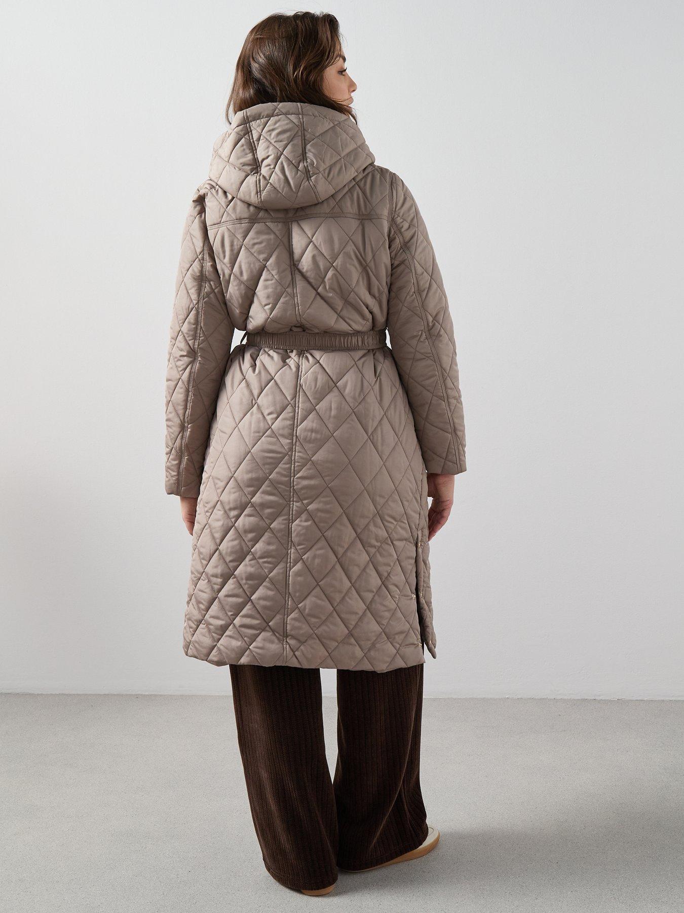 Image 2 of 6 of The Very Collection Curve Quilted Belted Coat