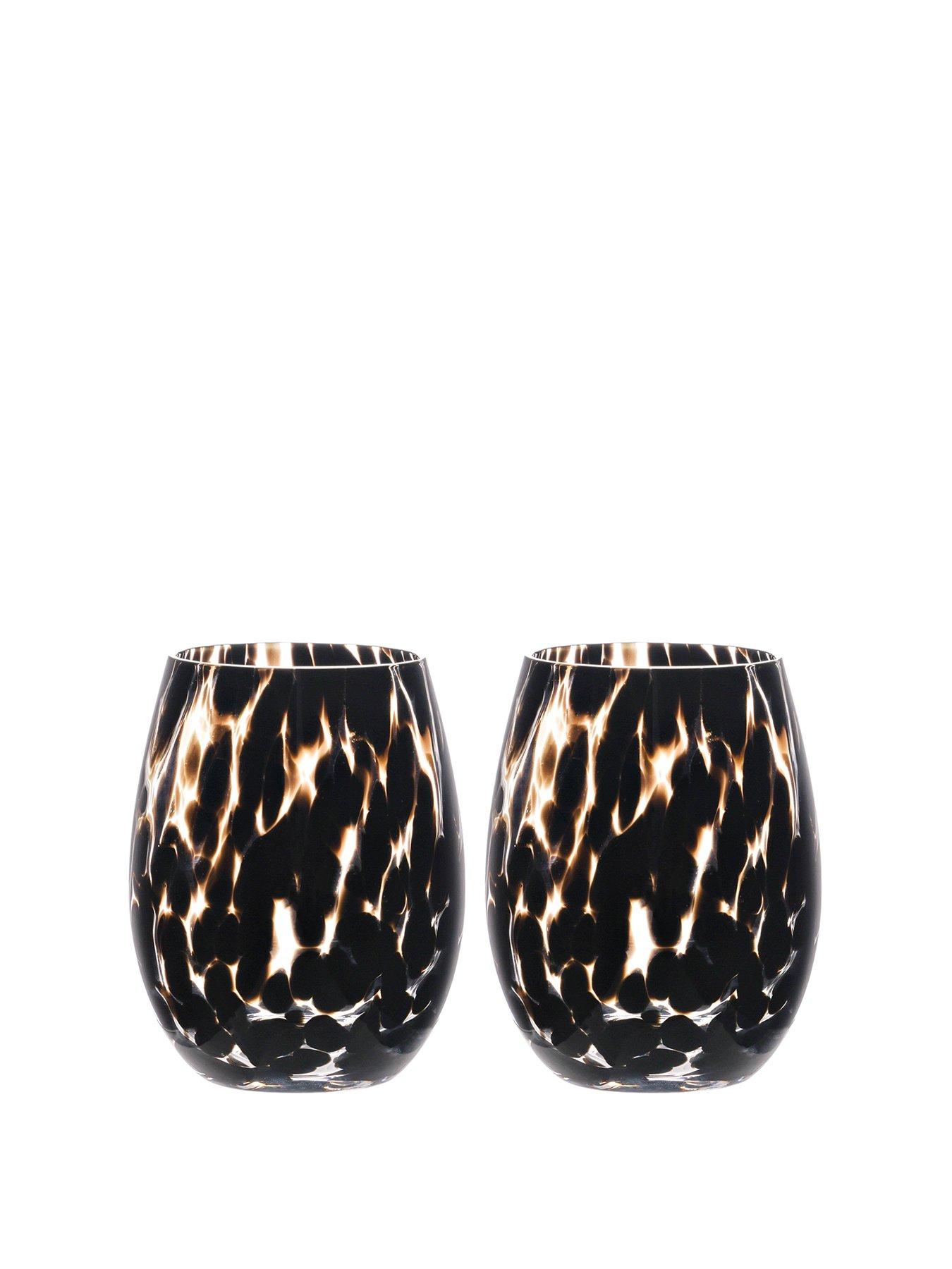 hestia-hestia-dark-brown-tortoise-shell-tumbler-glass-set-of-2
