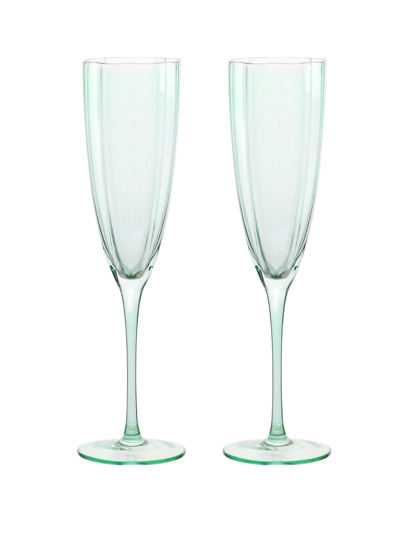 hestia-hestia-scallop-champagne-glass-set-of-2-green
