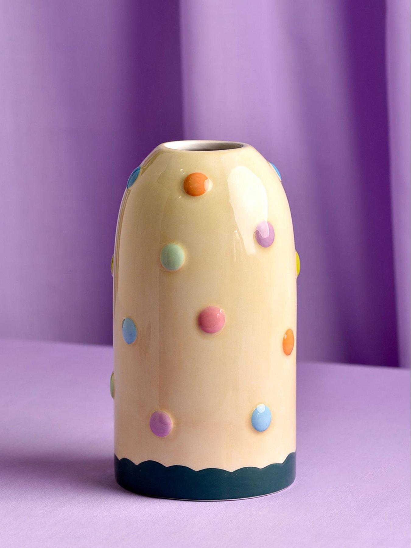 Image 1 of 3 of Hestia Raspberry Blossom Multicoloured Vase
