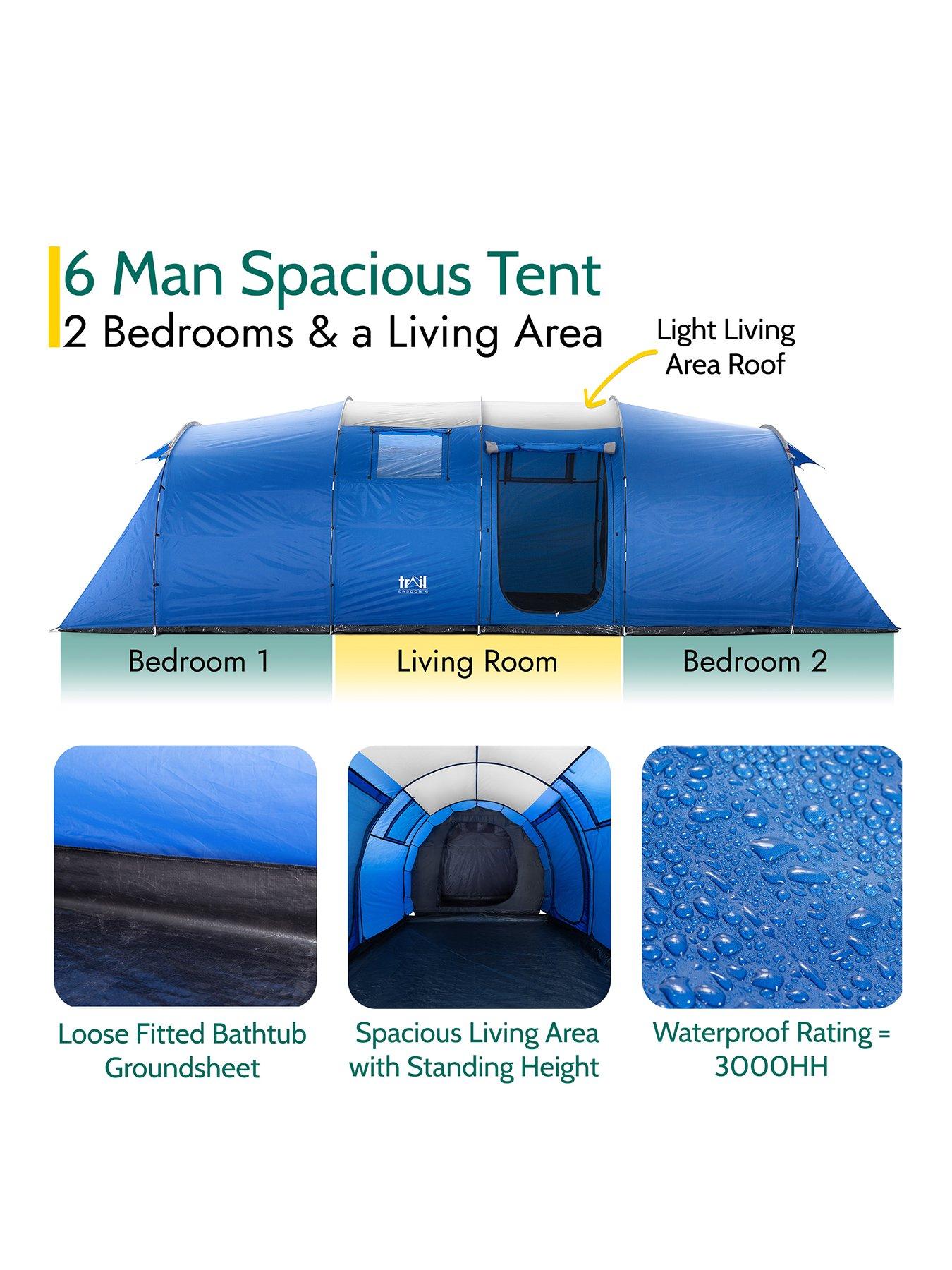 Image 2 of 7 of Trail Easdon 6 Person Tunnel Tent (Waterproof 3000mm)
