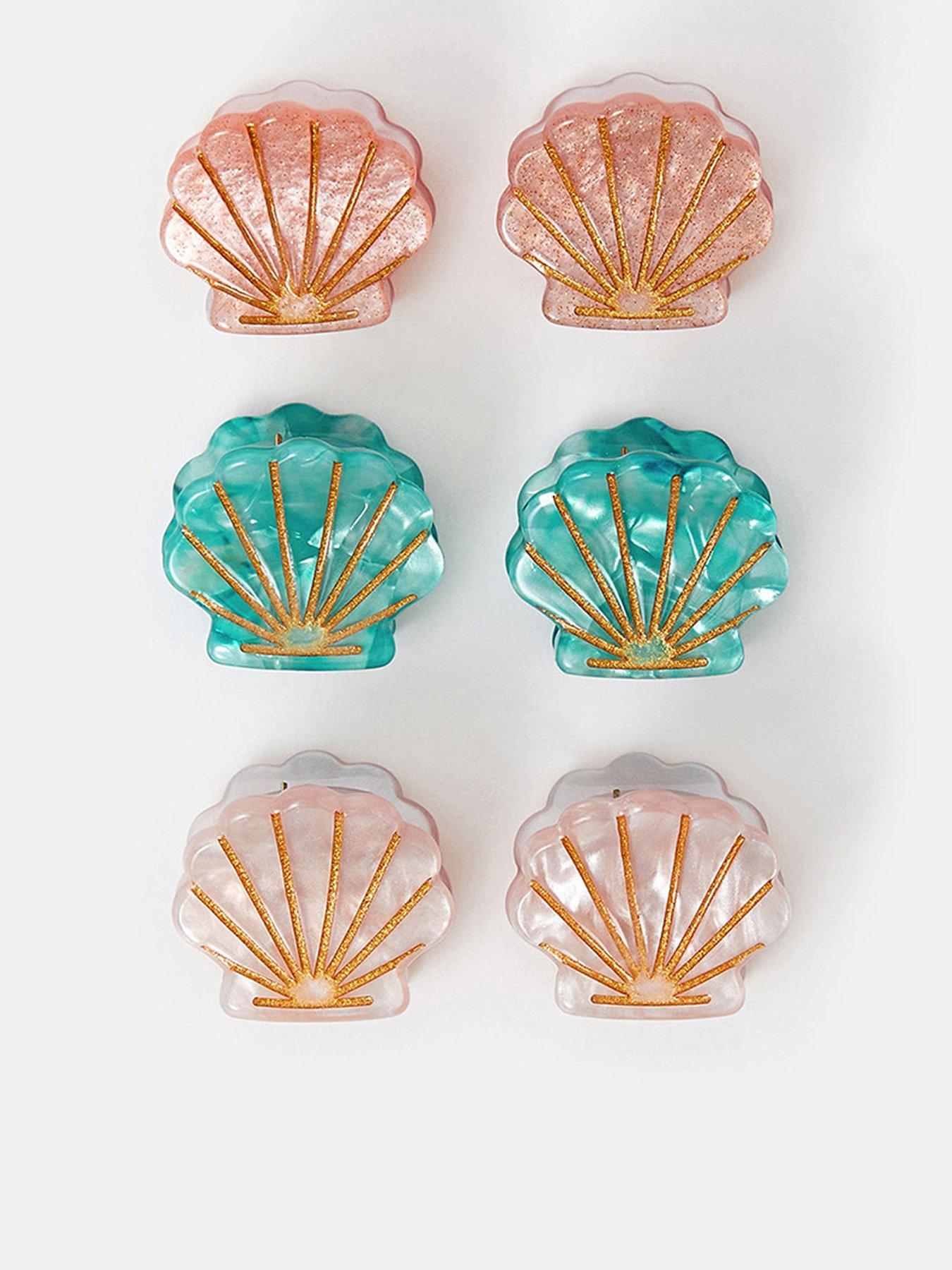 accessorize-6-x-mini-shell-claw-clips-multi
