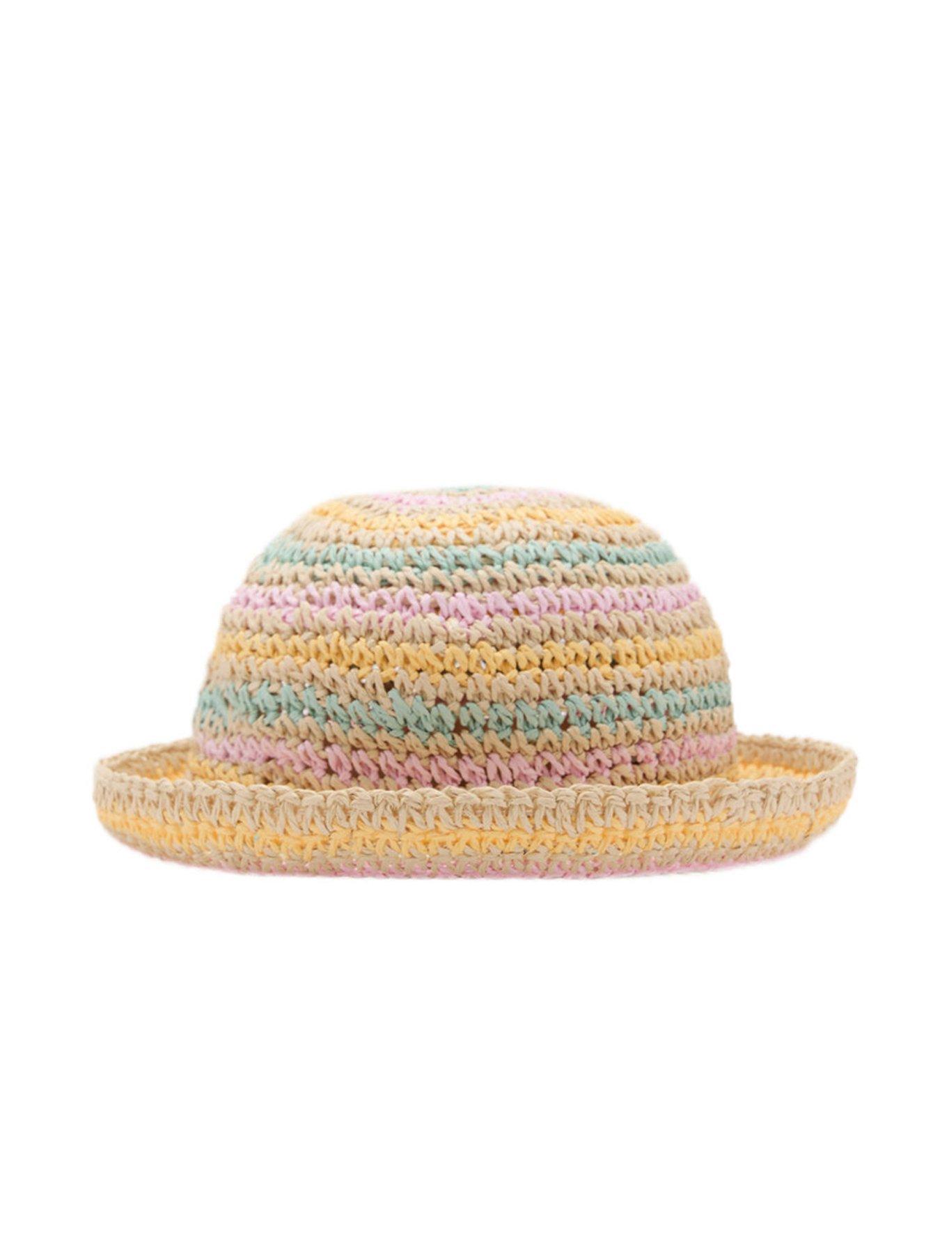 Image 2 of 3 of Mango Younger Girls Stripe Straw Hat - Multi
