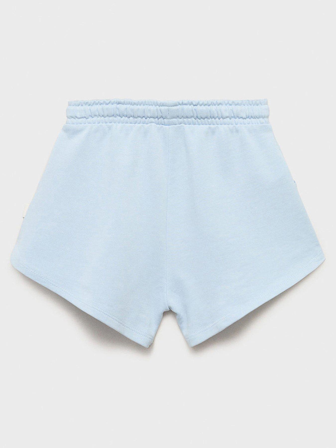 Image 2 of 4 of Mango Girls Jersey Shorts - Light Blue