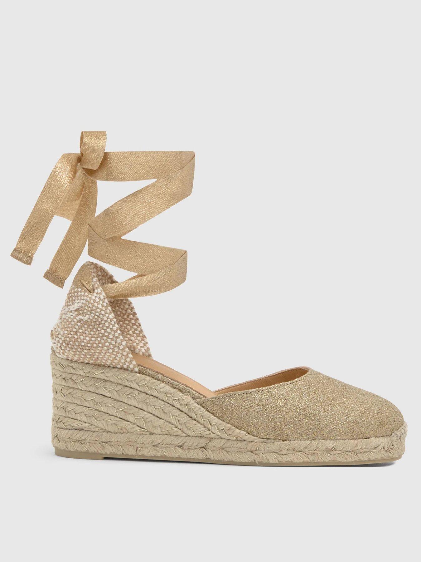 undefined Carina Sparkly Wedge Espadrille - Gold