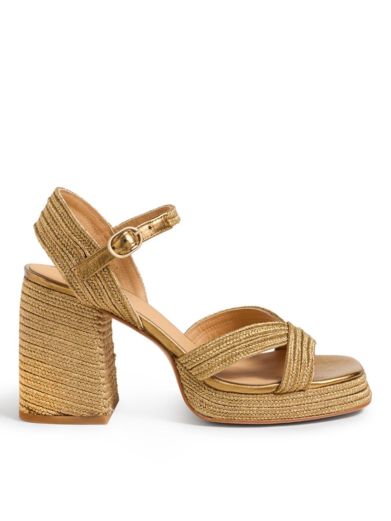 undefined Valle Braided Chunky Platform Sandal - Gold
