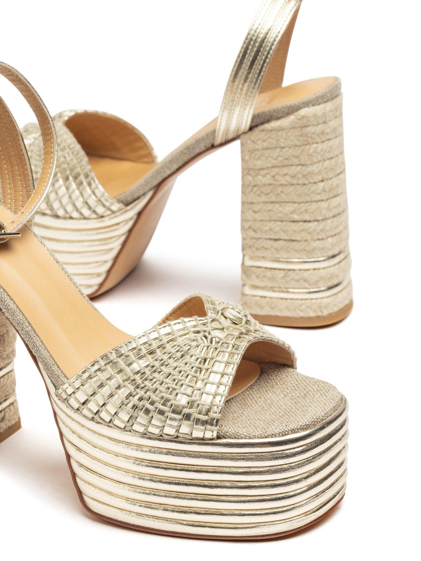 Image 3 of 3 of CASTANER Ferosa Chunky Platform Sandal - Gold