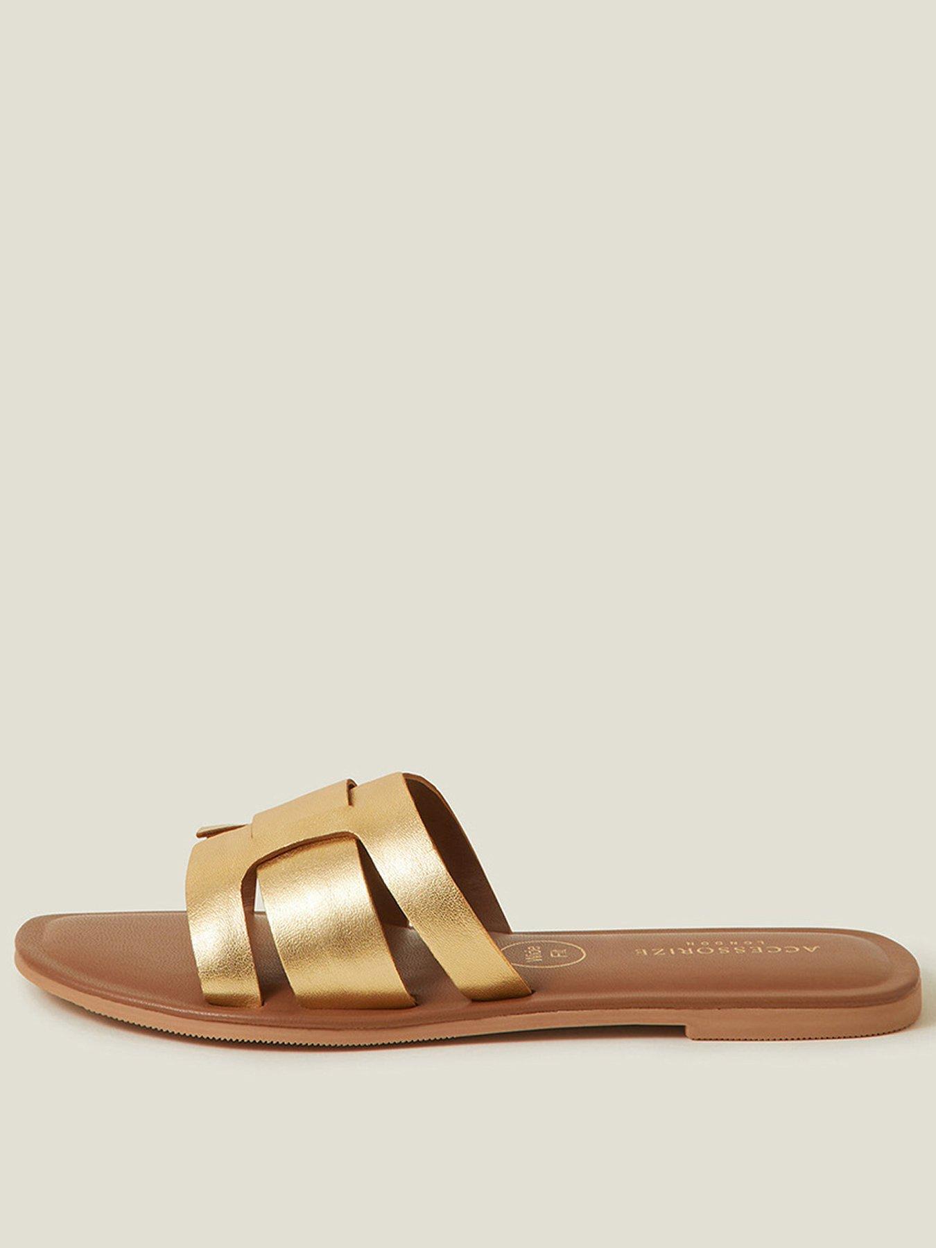 Image 1 of 4 of Accessorize Geo Cut Out Sliders - Gold