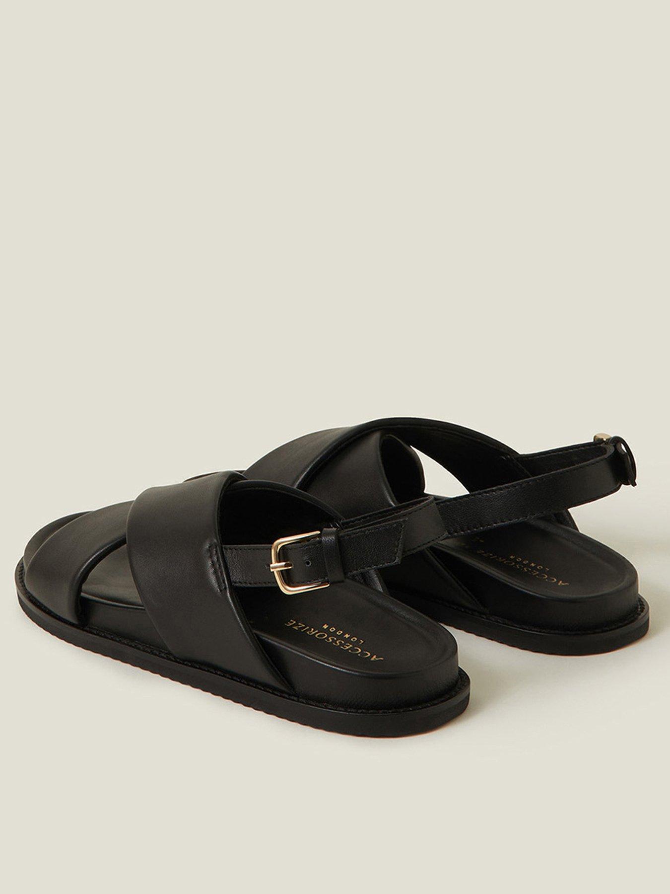 accessorize-cross-strap-leather-sandals--blackback