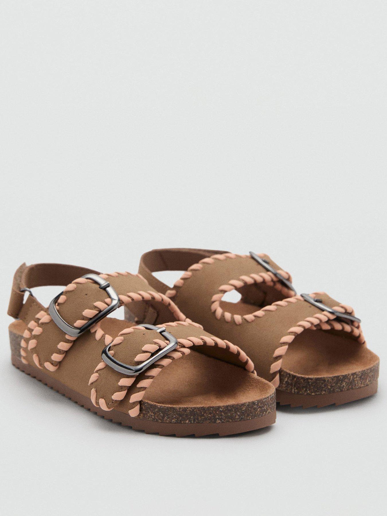 mango-girls-double-buckle-suedette-sandals-brownstillFront
