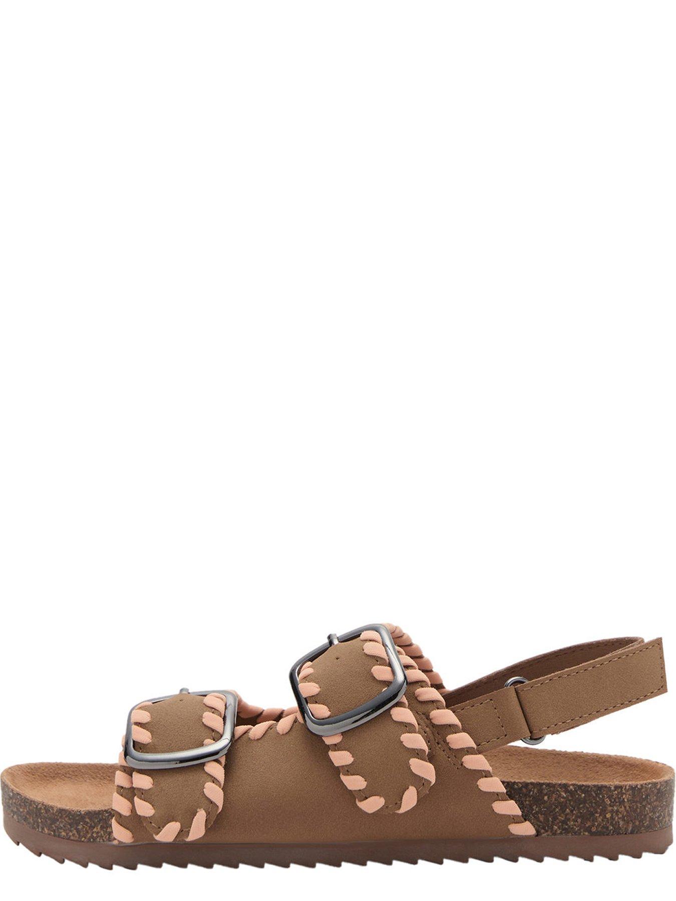 mango-girls-double-buckle-suedette-sandals-browndetail