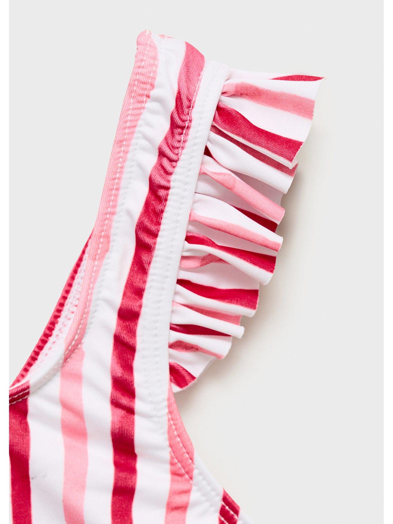 Image 4 of 4 of Mango Girls Stripe Bikini - Red