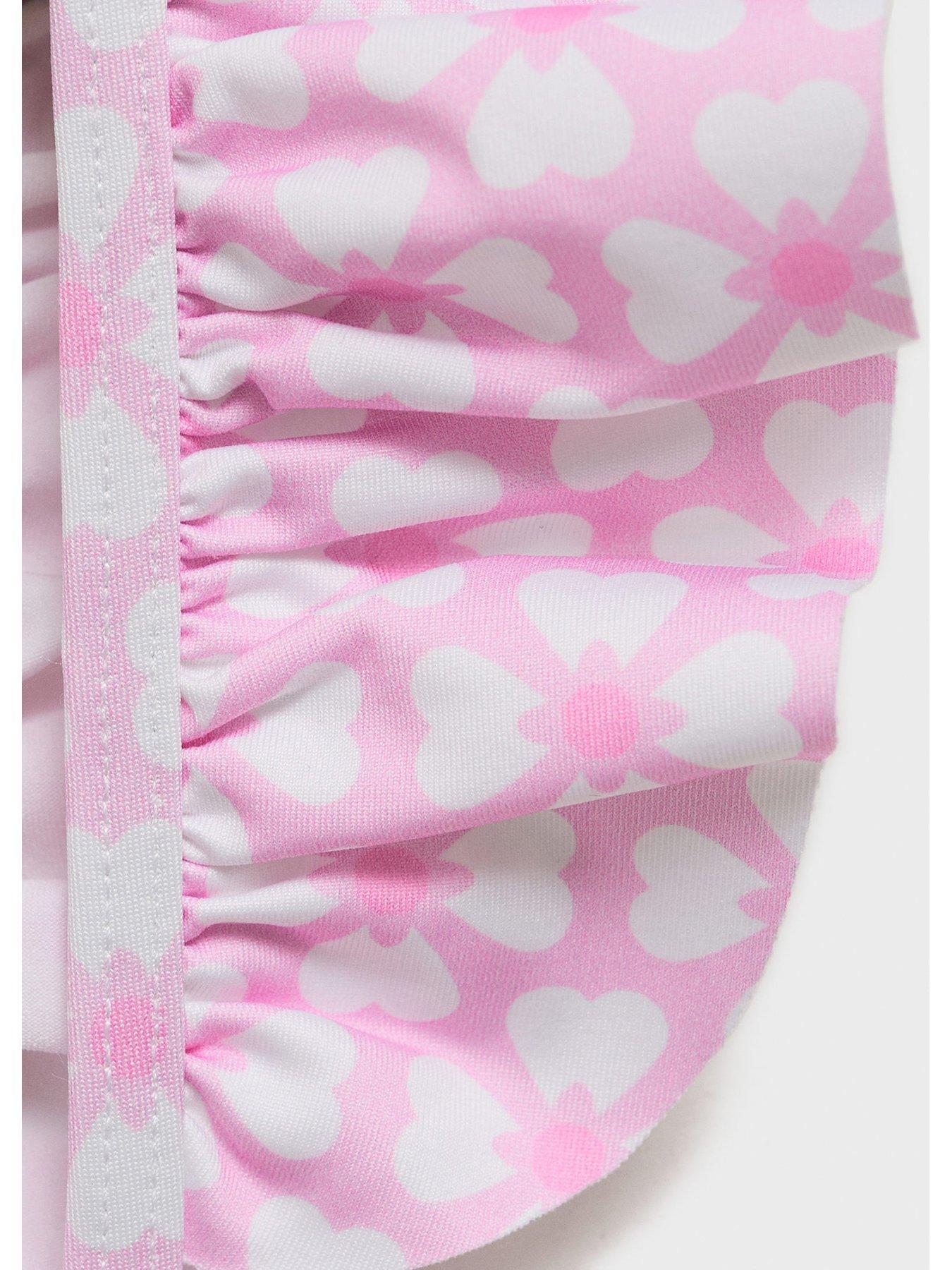 Image 4 of 4 of Mango Girls Flower Printed Bikini - Pink
