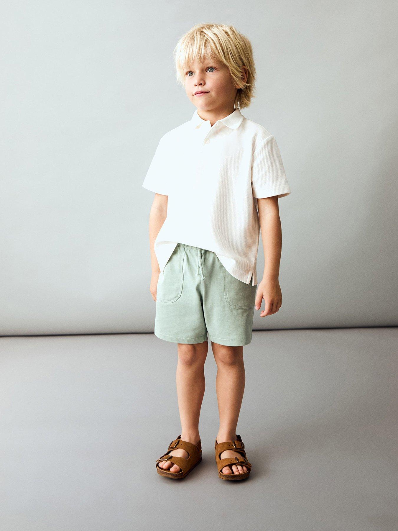 Image of Mango Younger Boys Sweat Shorts - Green