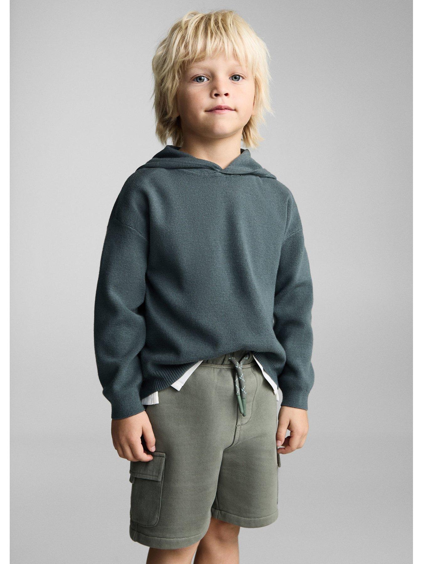 Image 4 of 5 of Mango Younger Boys Cargo Sweat Shorts - Khaki