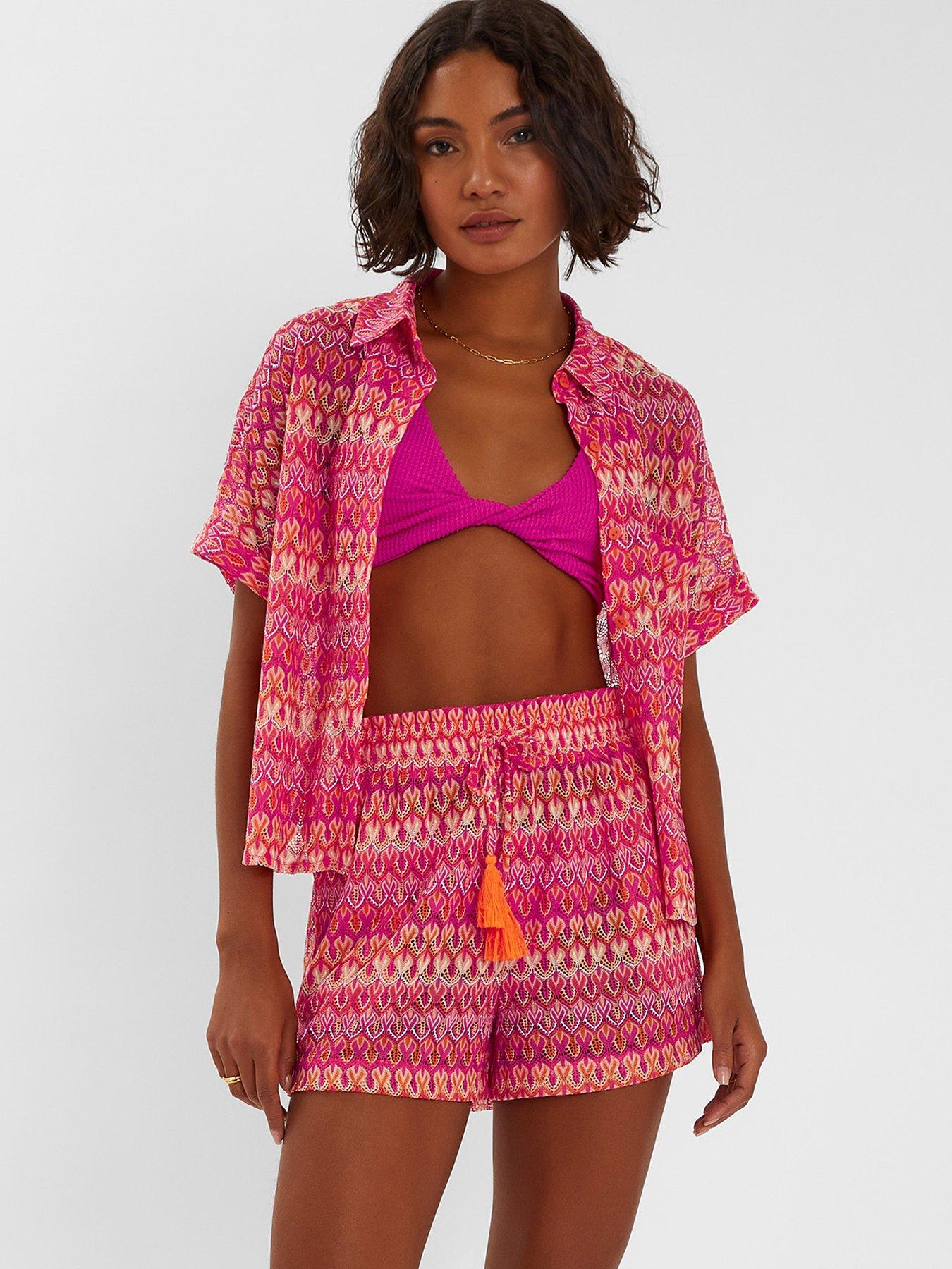Image 1 of 4 of Accessorize Crochet Shirt - Brights - Multi